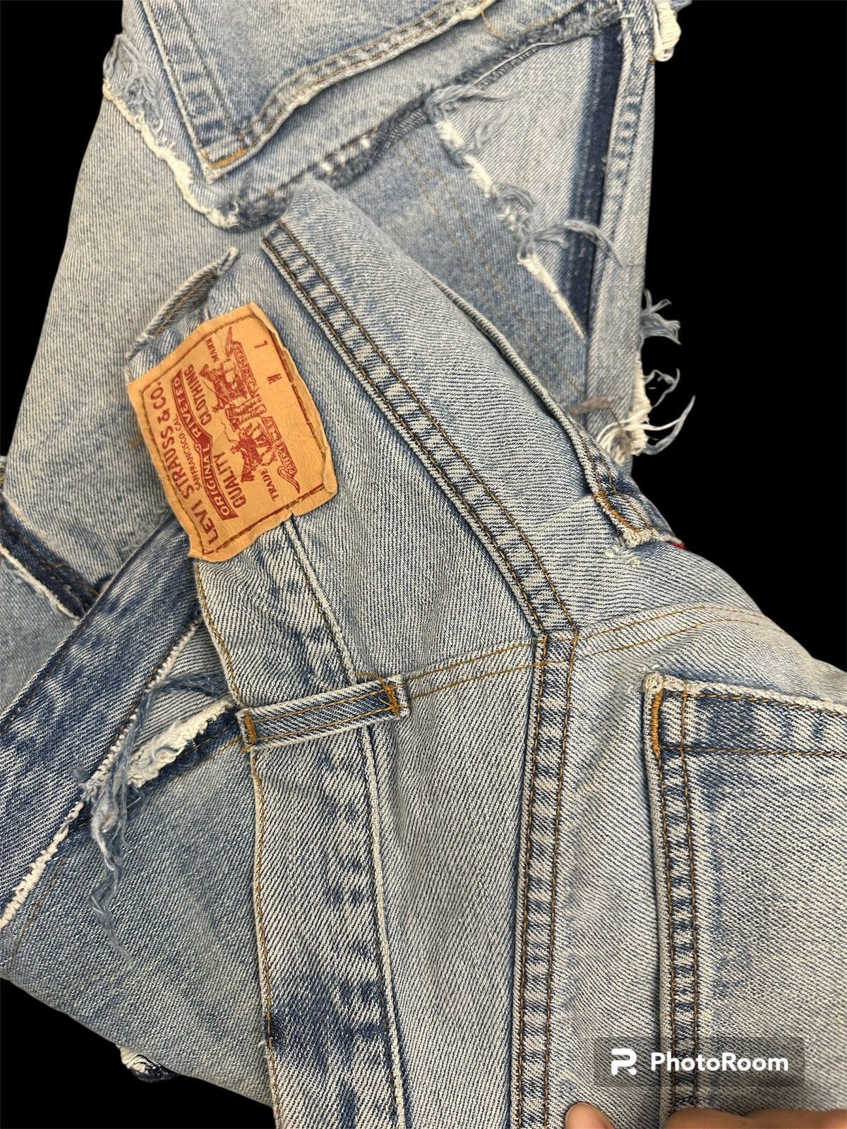 Levi's × Levi's Vintage Clothing Patchwork Upcycled Levi’s Denim Jeans Size 24" / US 00 / IT 34 - 2 Thumbnail