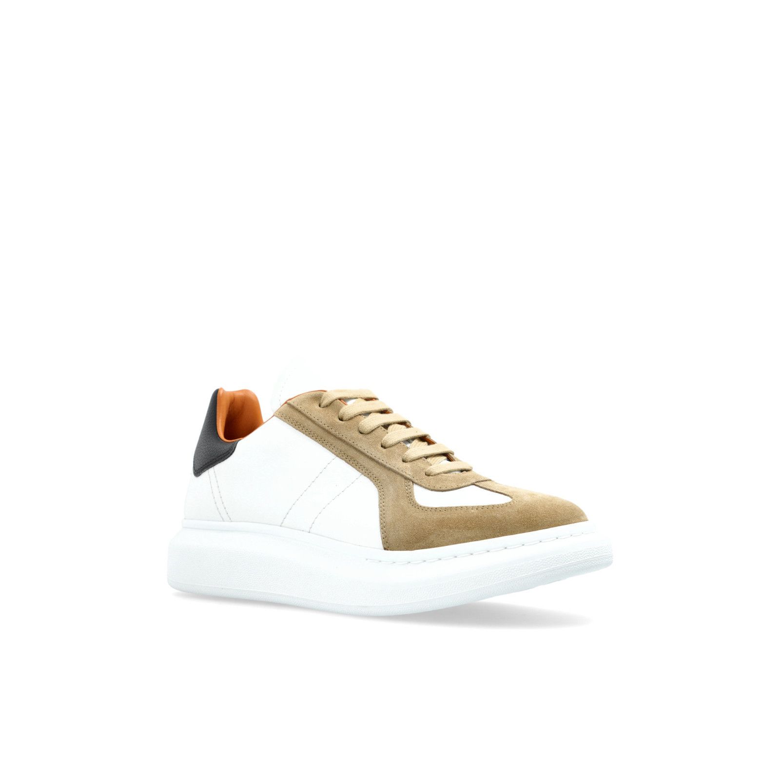 Alexander McQueen ALEXANDER MCQUEEN Oversized Retro $830 Men's White/Beige Lea Size US 11 / EU 44 - 2 Thumbnail