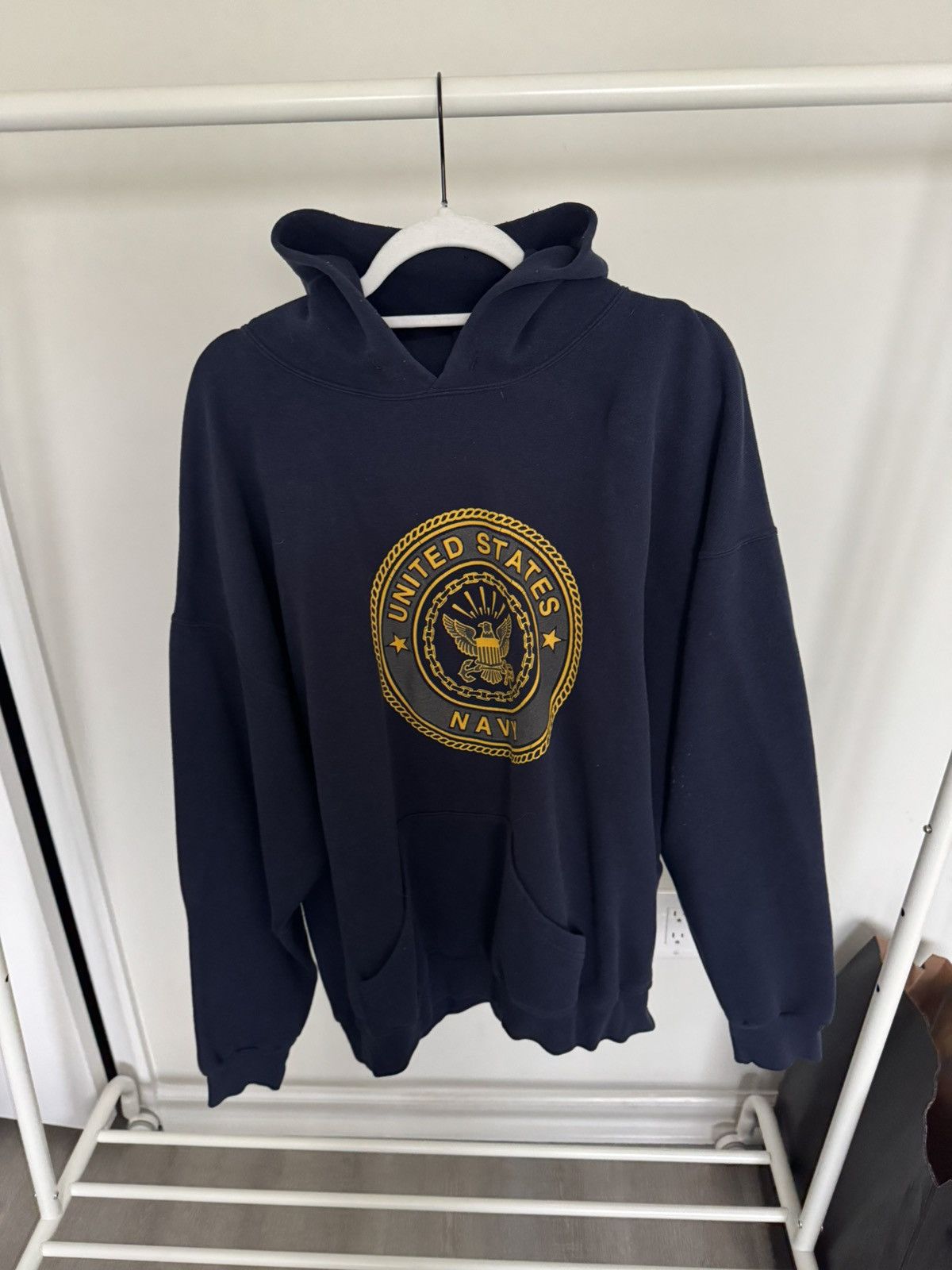 Vintage Navy Hoodie as seen on Jerry Lorenzo