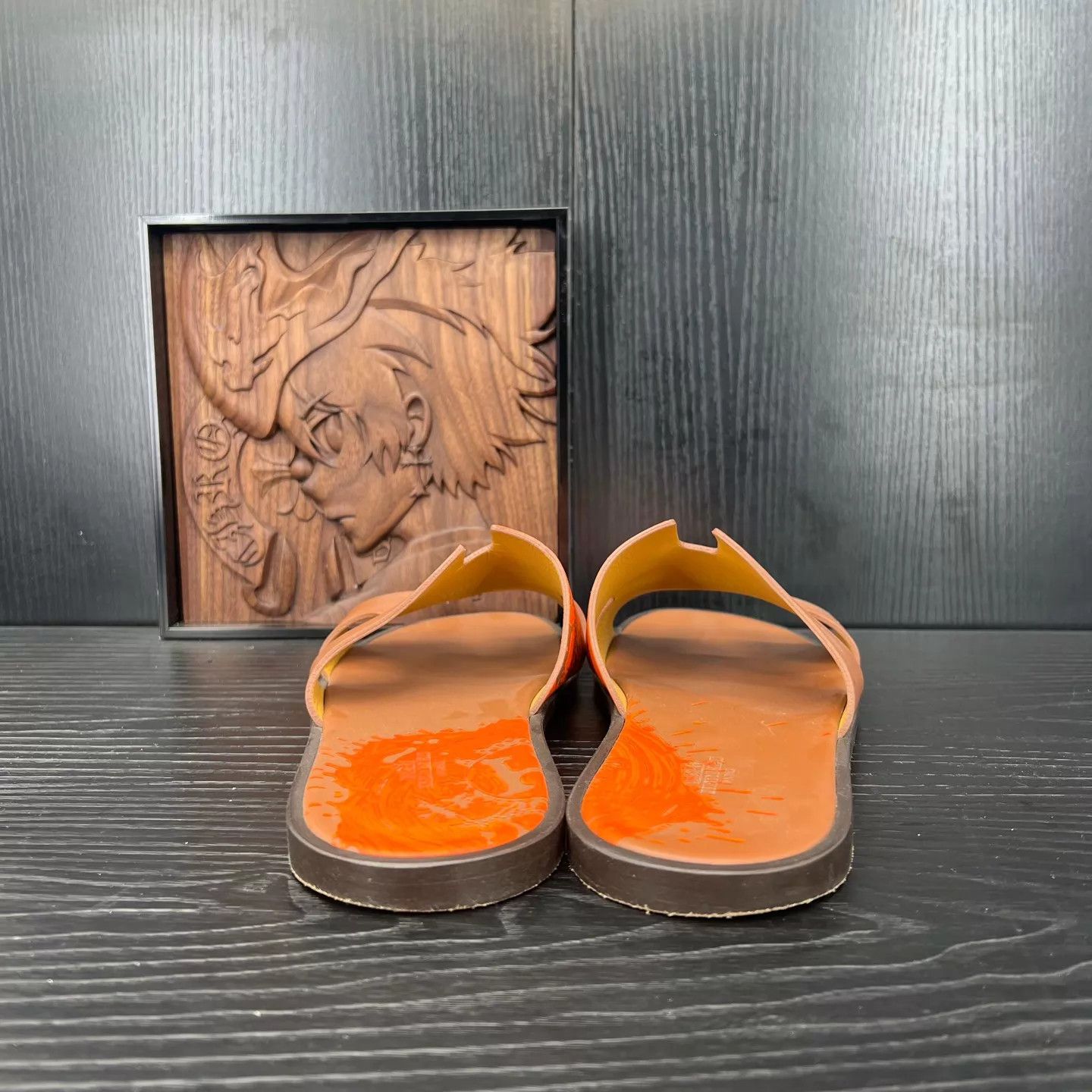 Hermes Hermes H Orange Slippers 44 Like New Size US 11 / EU 44 - 5 Thumbnail