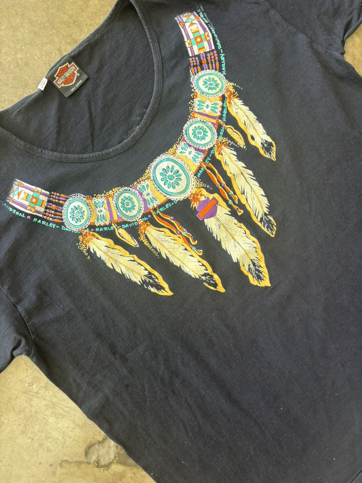 Harley Davidson × Vintage Vintage Harley Davidson Daytona Eagle Tribal Single Stitch Size US XL / EU 56 / 4 - 1 Thumbnail