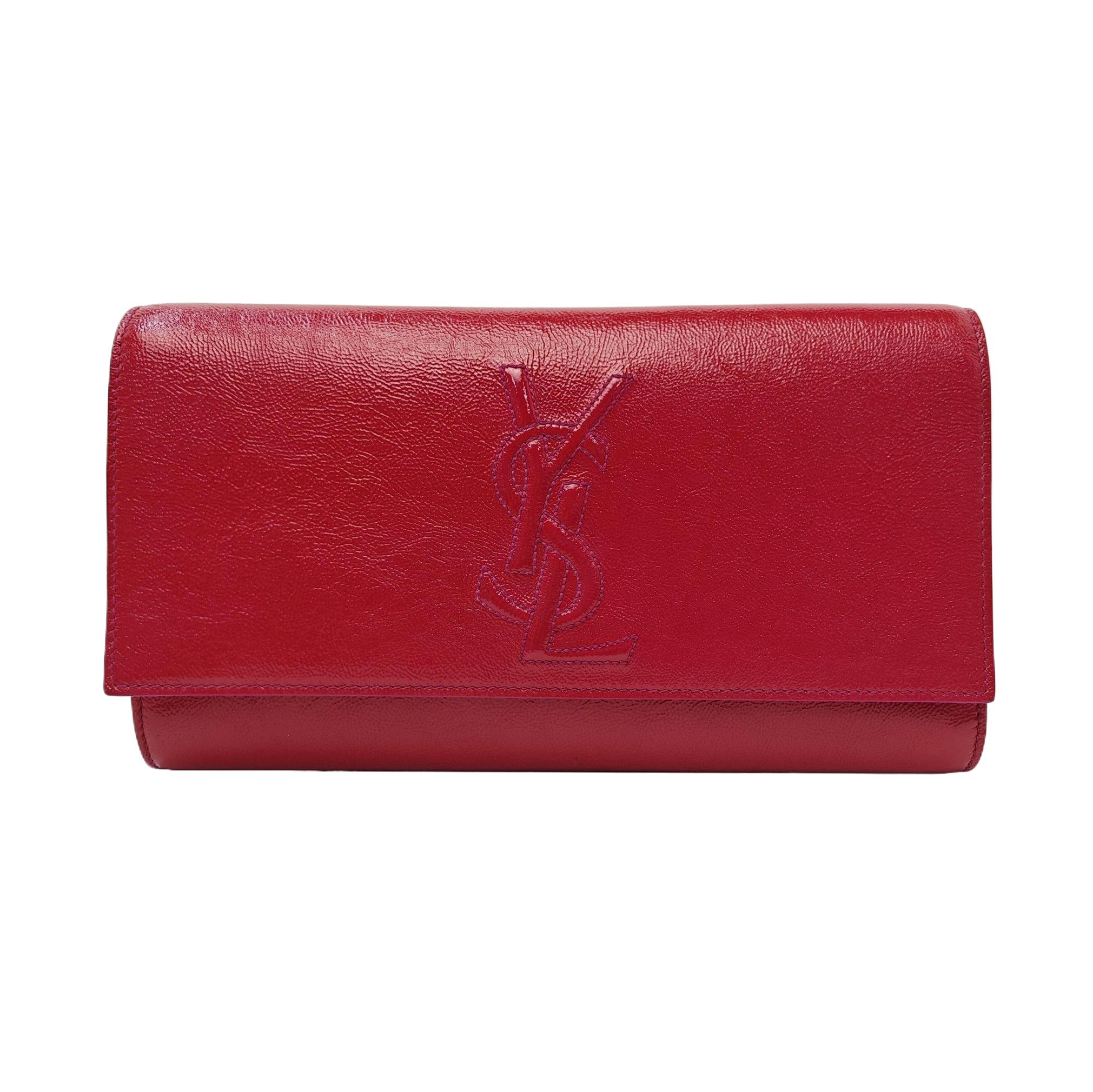 Saint Laurent Paris Saint Laurent Belle Jour Pleated Leather Clutch Size ONE SIZ Size ONE SIZE - 1 Thumbnail