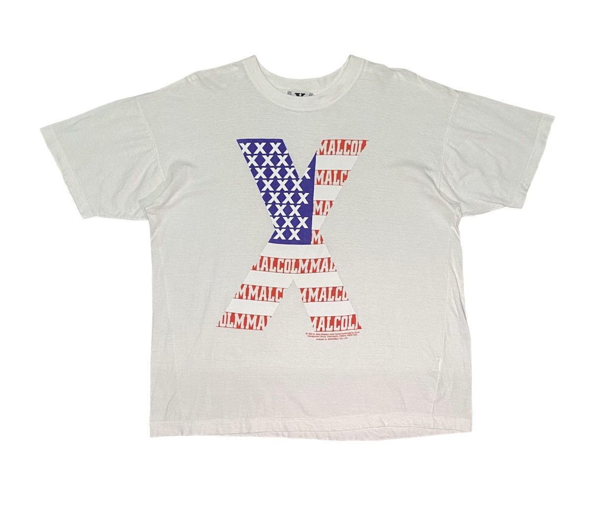 Malcolm X × Vintage VINTAGE 90's MALCOM X AMERICAN T SHIRT
