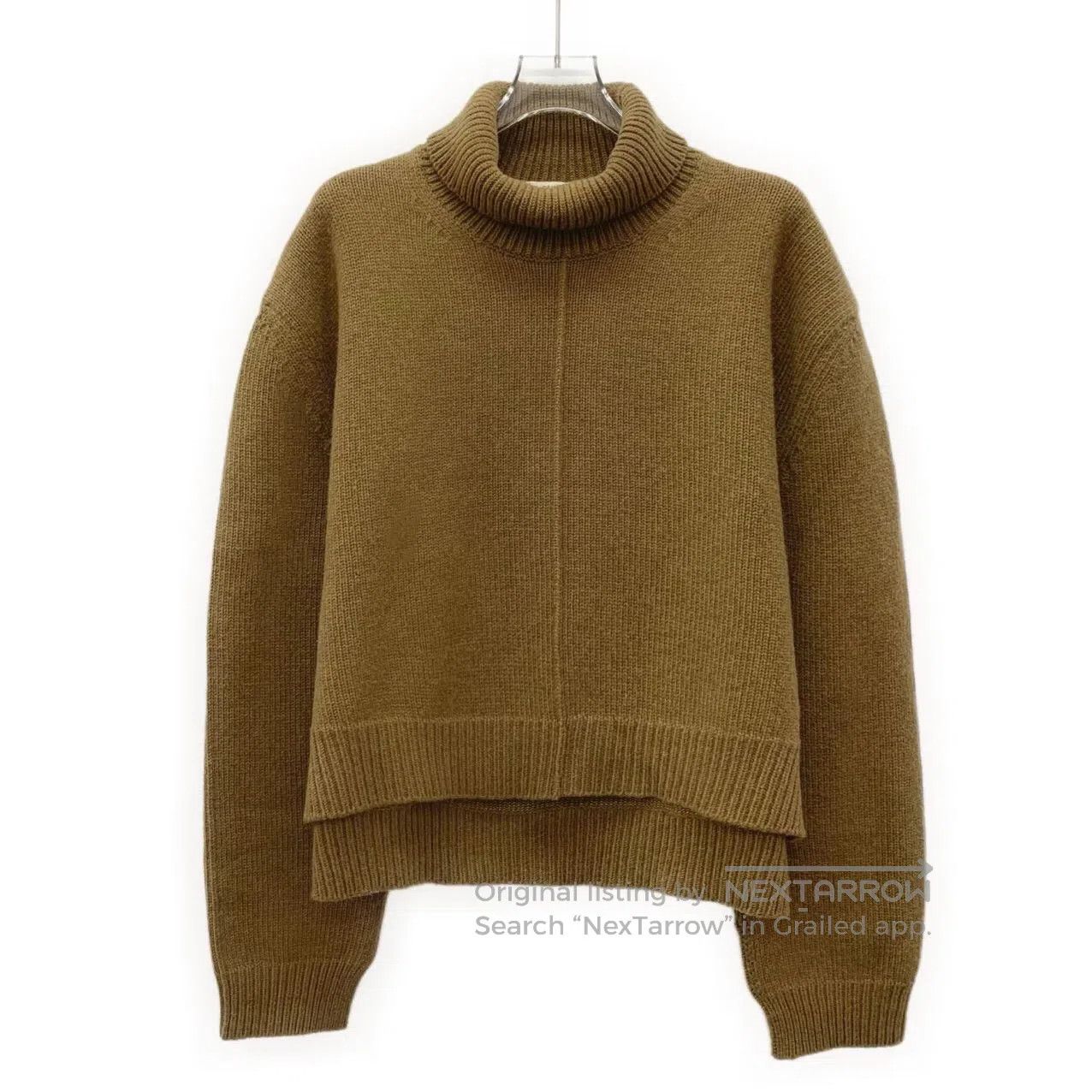 Celine CELINE Dark brown wool high neck long sleeve knit sweater| Size US XS / EU 42 / 0 - 1 Thumbnail