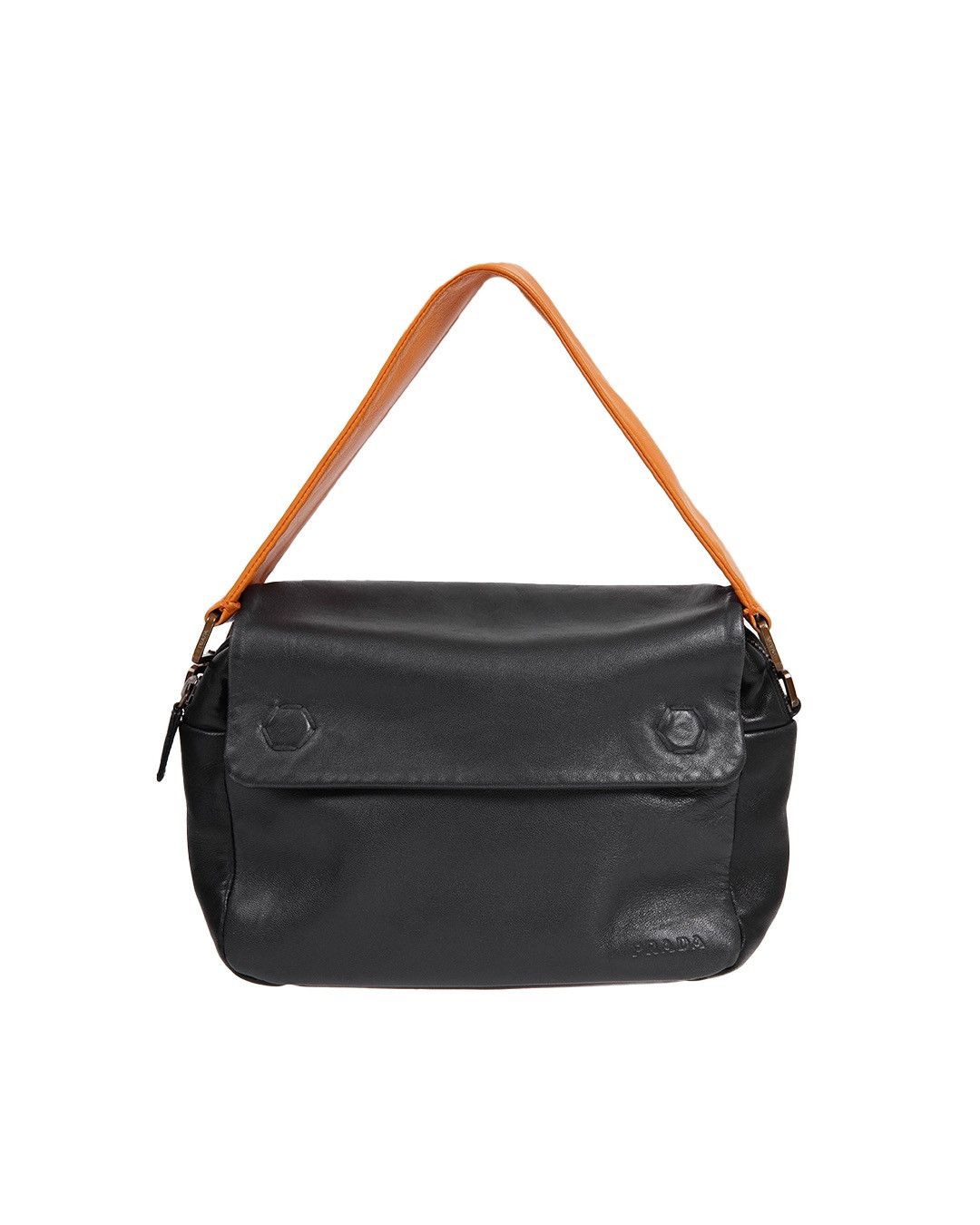 Prada Prada S/S2001 Leather Bag in Black/Orange Size ONE SIZE - 1 Thumbnail