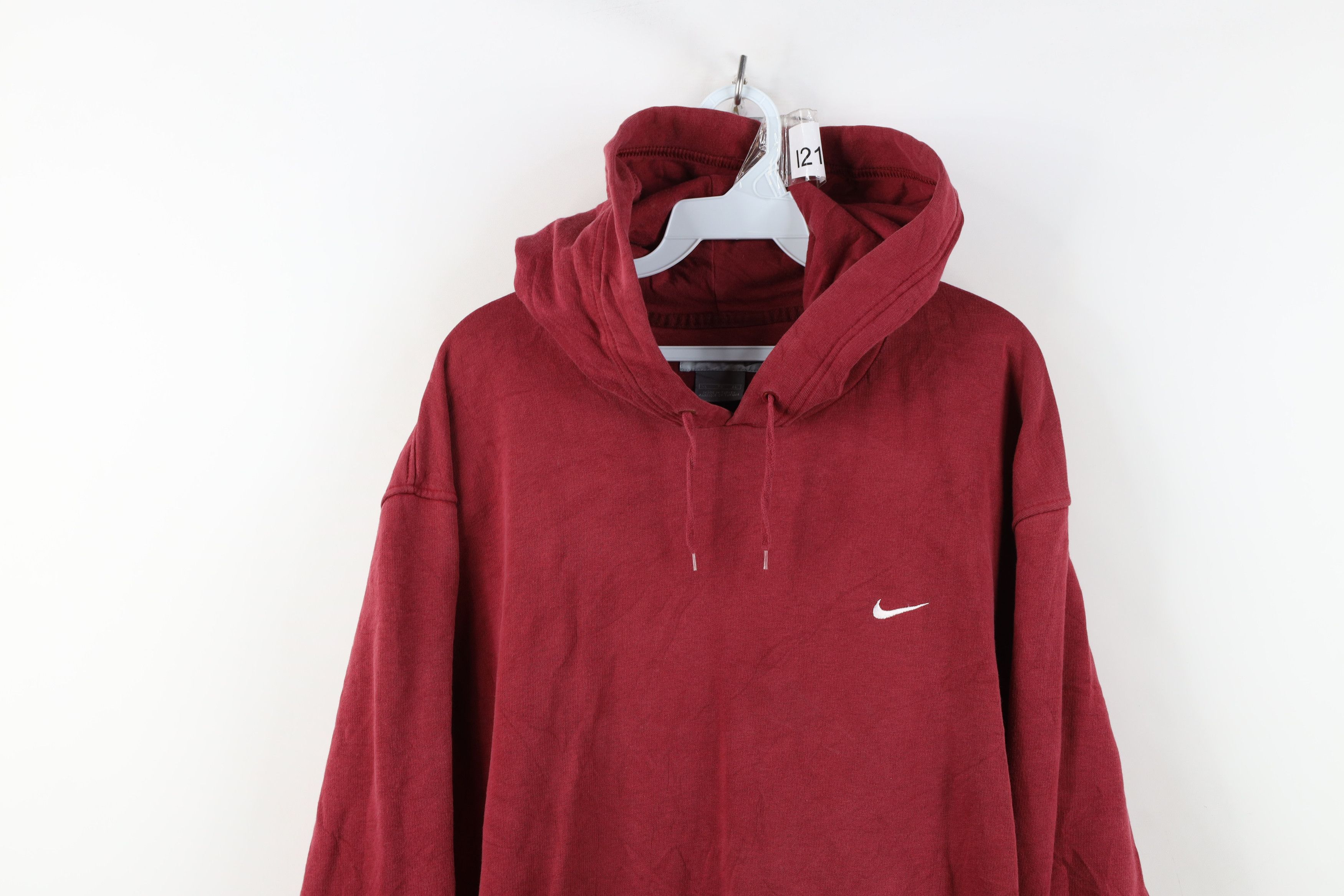 Nike Vintage Y2K Nike Scott Mini Swoosh Hoodie Sweatshirt Red Size US XL / EU 56 / 4 - 2 Thumbnail