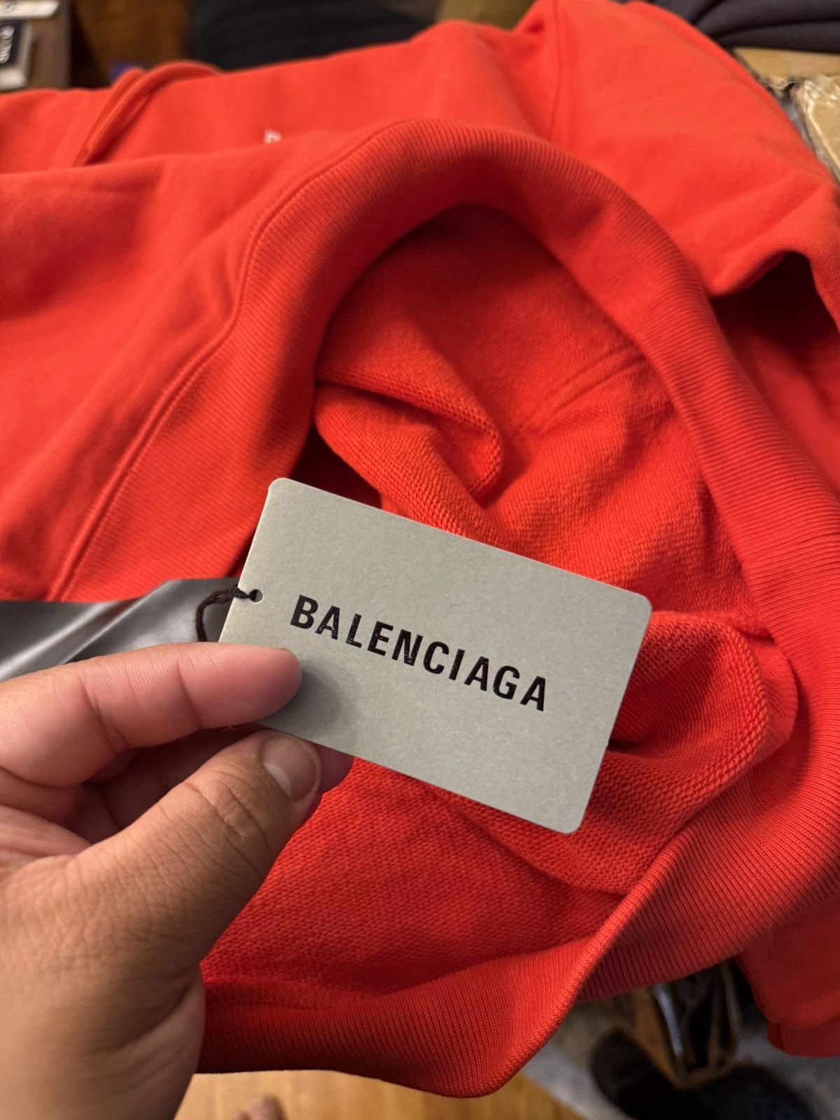 Balenciaga Balenciaga Corner Logo Red Hoodie Size XS Size US XS / EU 42 / 0 - 12 Thumbnail