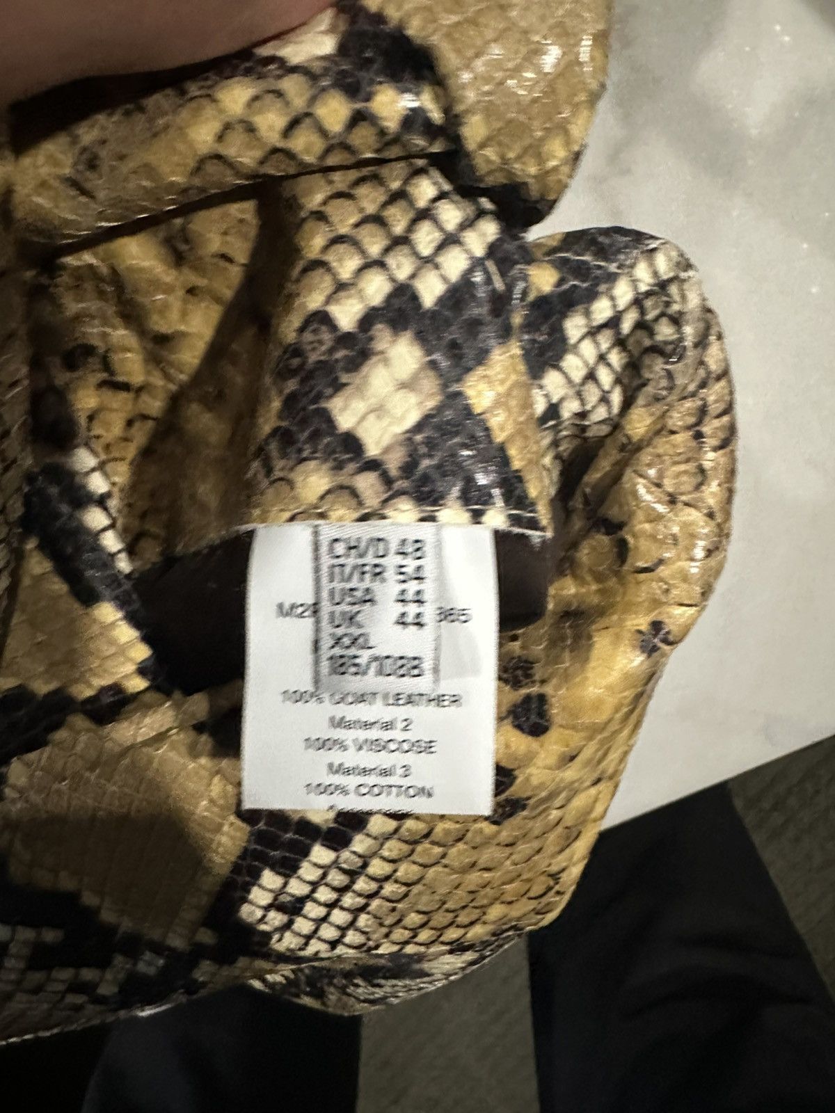 Bally Bally “Rhuigi” Runway Leather Snake Print Blazer SS23 Size 54R - 3 Thumbnail