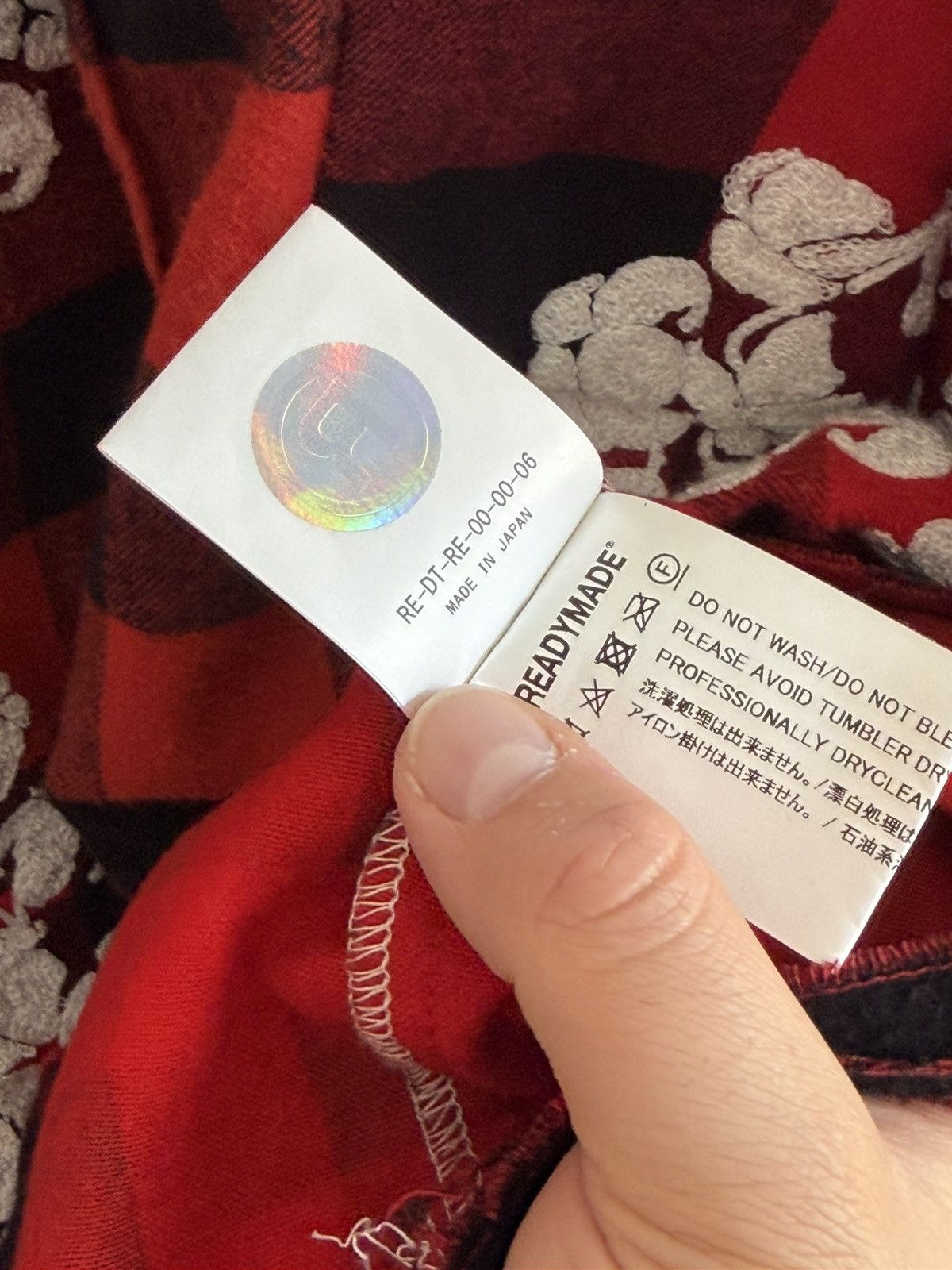 DENIM TEARS × READYMADE *RARE* DENIM TEARS X READYMADE JAPAN FLANNEL SHIRT RED SIZE2 Size US M / EU 48-50 / 2 - 11 Thumbnail