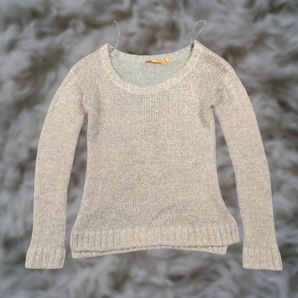 Hugo Boss HUGO BOSS Sweater Womens XS Gray Alpaca Blend Chunky Knit Scoop Neck Pullover Size XS / US 0-2 / IT 36-38 - 1 Thumbnail