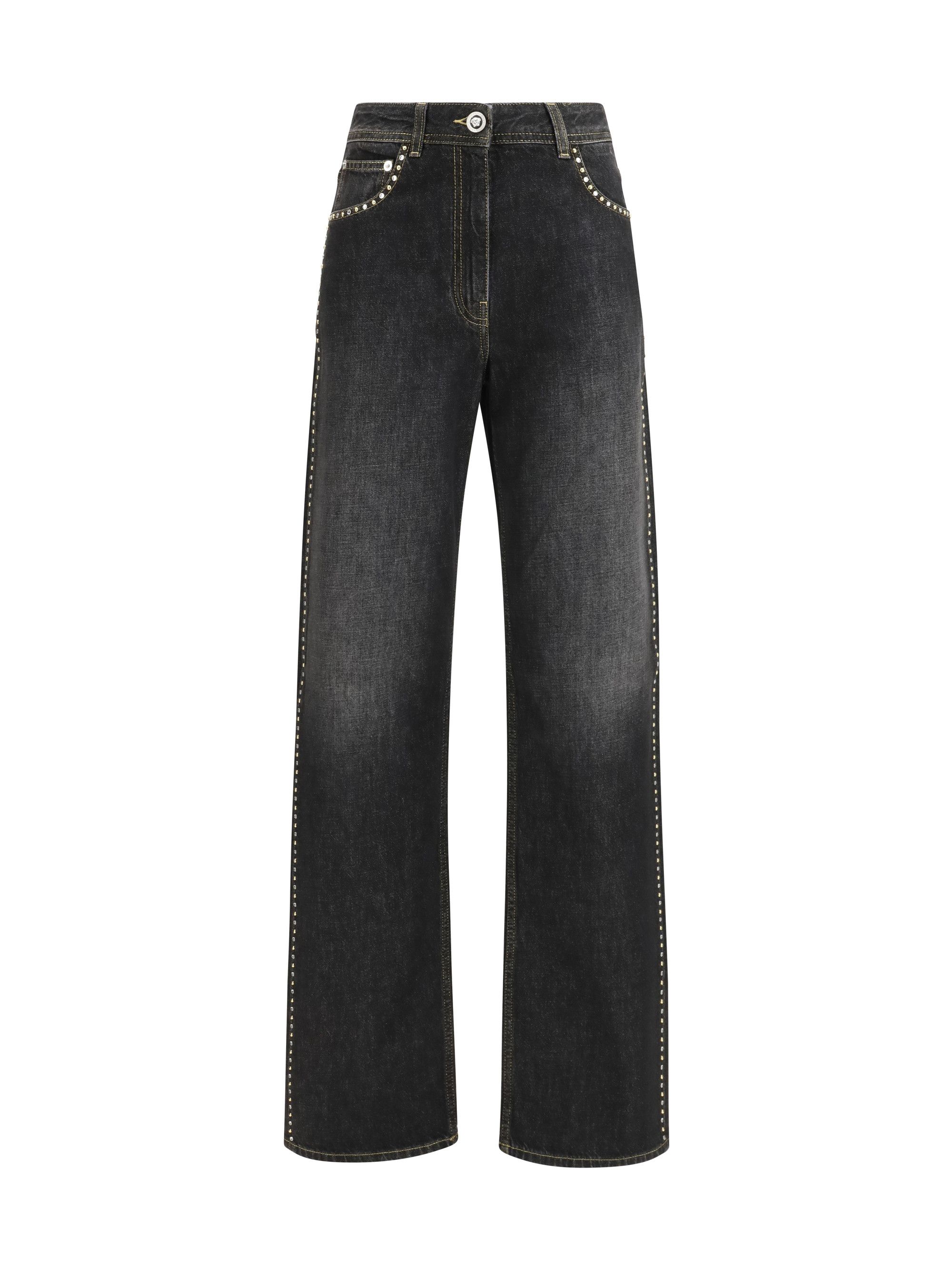 Versace Straight Jeans with studs Size 26" / US 2 / IT 38 - 1 Thumbnail
