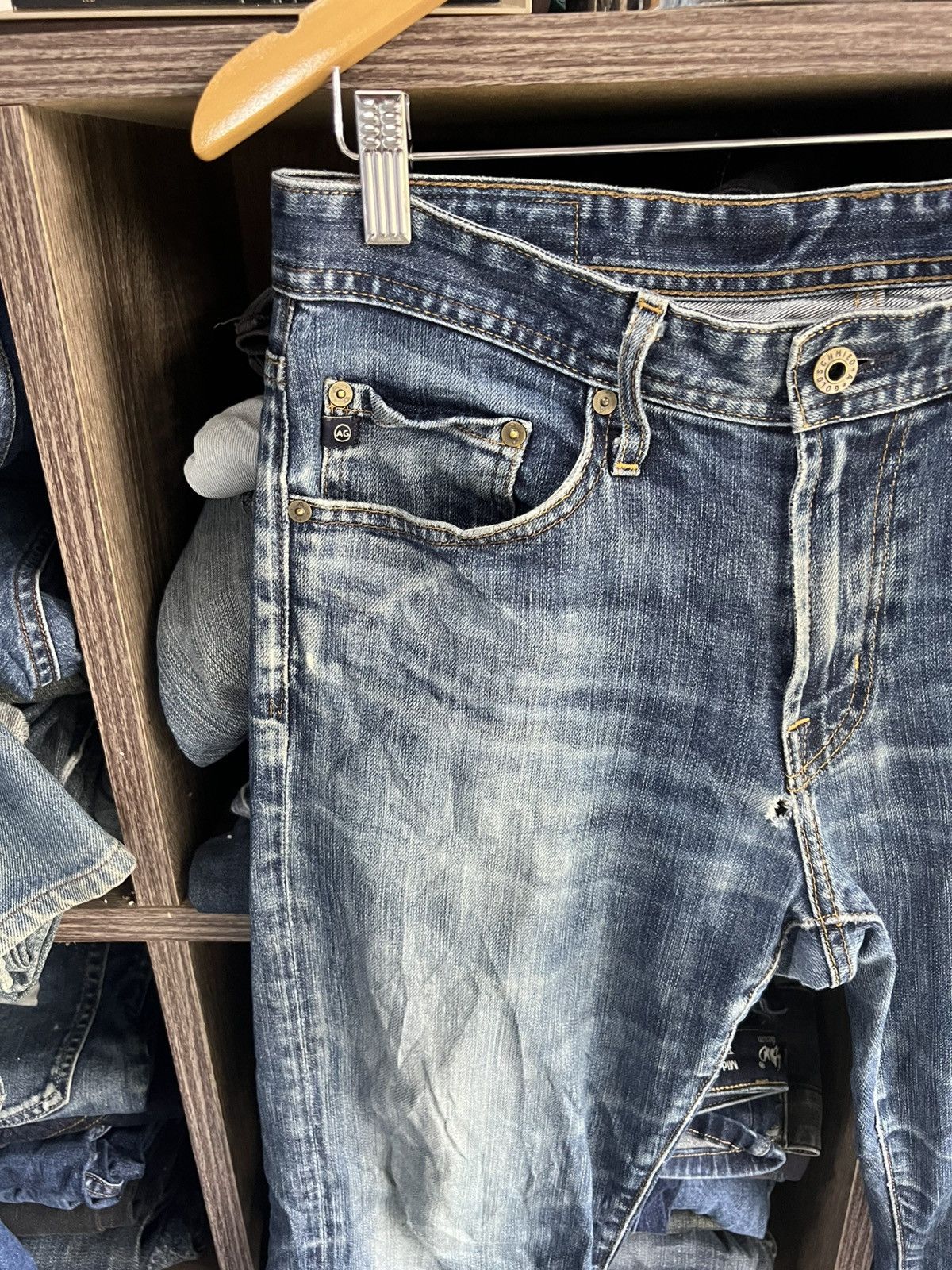 AG Adriano Goldschmied 🔥Vintage AG Adriano Goldschmied Distressed Denim Size US 33 - 4 Thumbnail