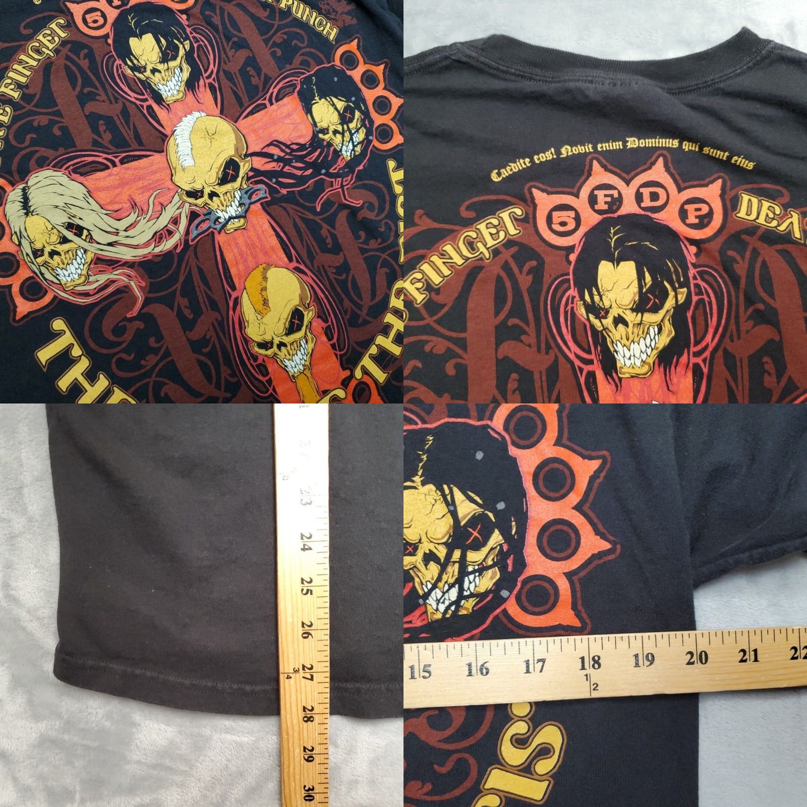 Hanes Five Finger Death Punch Shirt Mens L Black Way of the Fist Band 5FDP Metal TEE Size US L / EU 52-54 / 3 - 8 Thumbnail