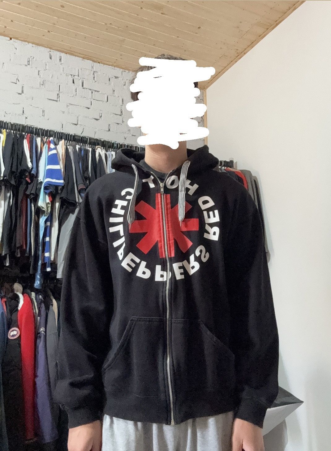 Band Tees 90S Red Hot Chili Peppers RHCP Rap Black GTS Tour Zip Hoodie Size US L / EU 52-54 / 3 - 14 Thumbnail