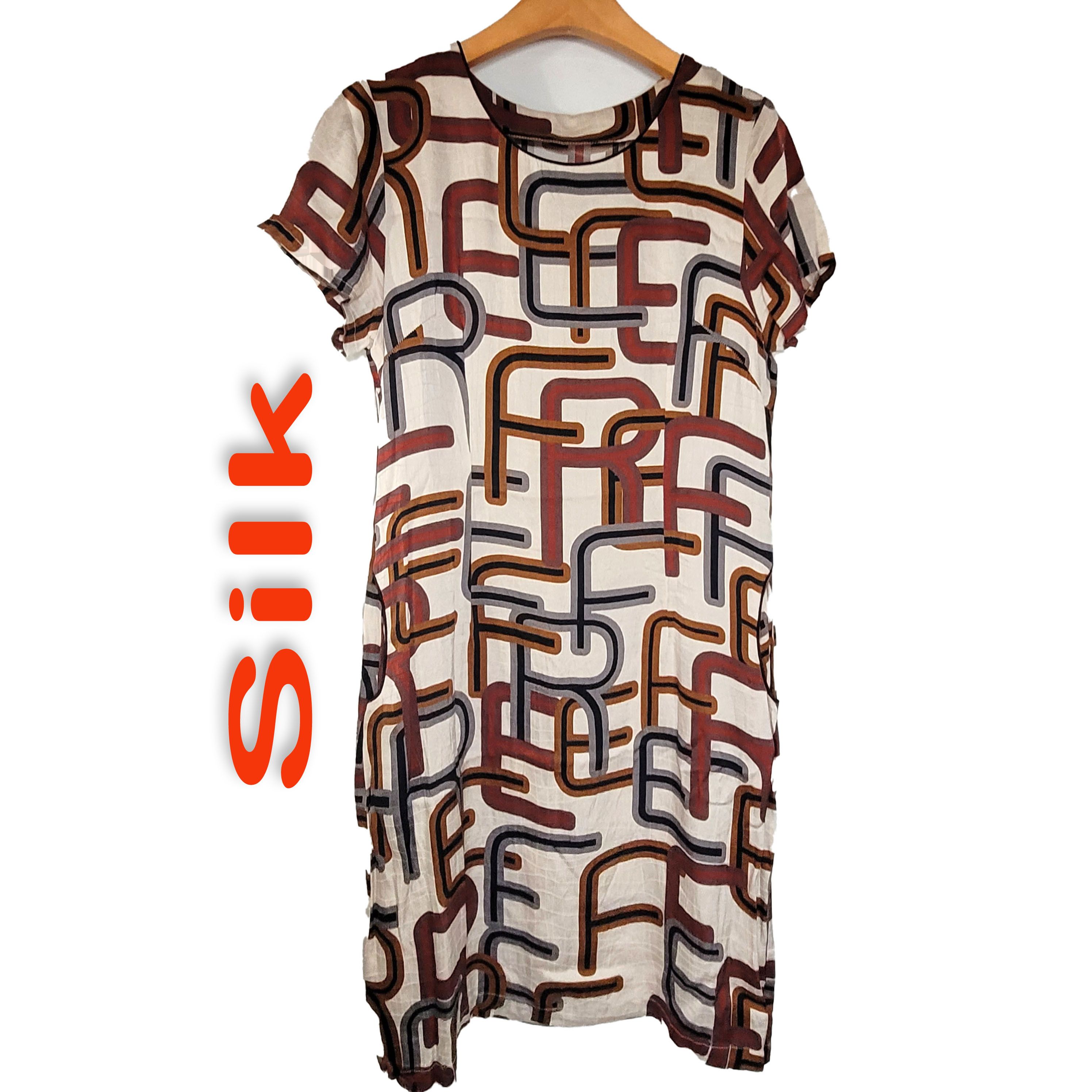 Other Women's Silk Size M Short Sleeve Satin Dress SDK373 Size M / US 6-8 / IT 42-44 - 1 Thumbnail