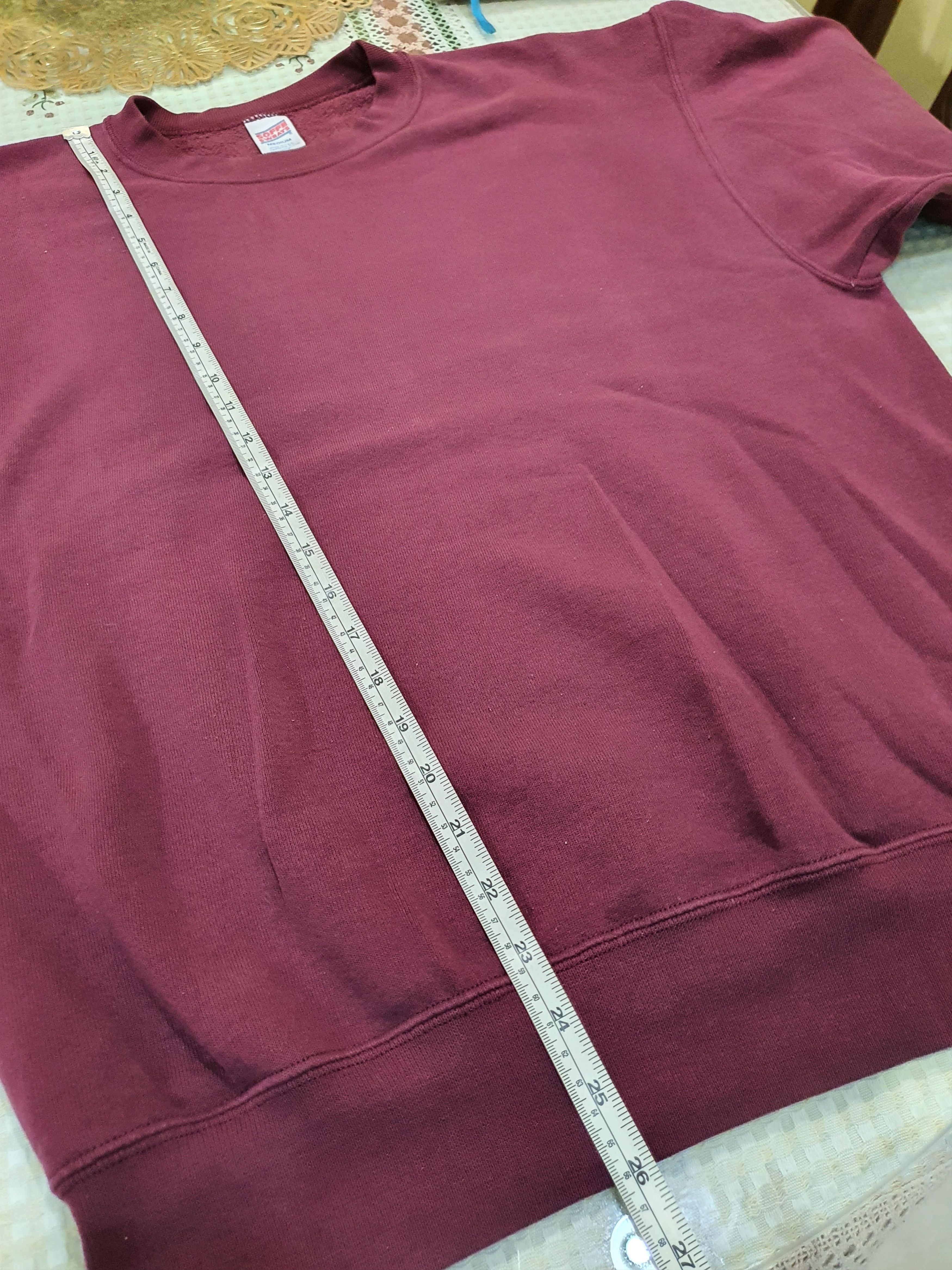 Soffe Vintage Soffe plain burgundy crewneck sweatshirt Size US M / EU 48-50 / 2 - 12 Thumbnail