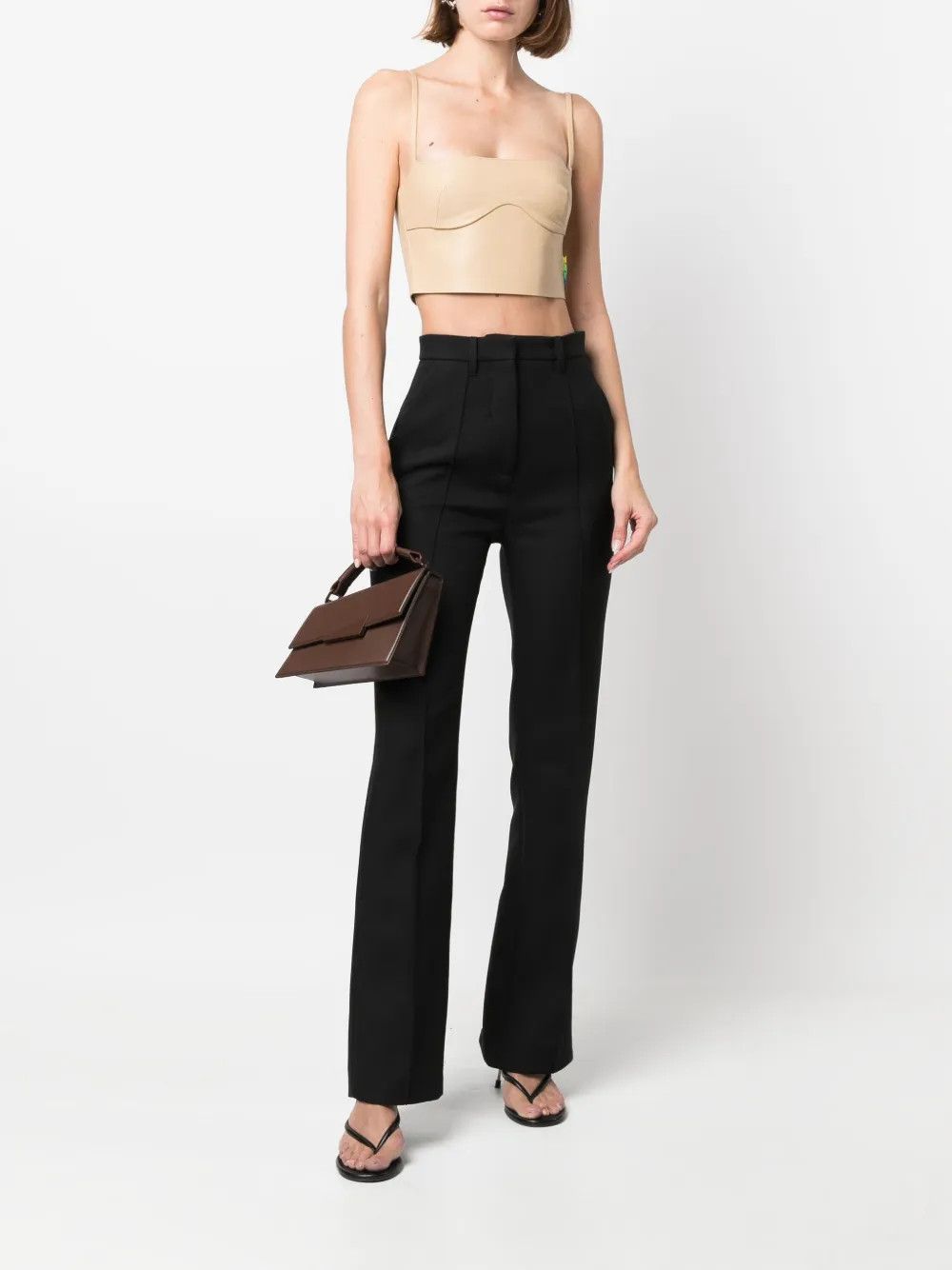 Off-White o1y1225 Crop Top in Beige Size XS / US 0-2 / IT 36-38 - 5 Thumbnail