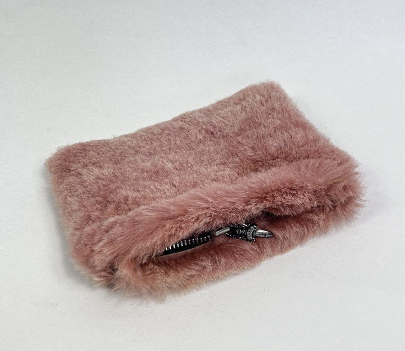 Chrome Hearts SUPER SOFT FUR MINI PINK POUCH Size ONE SIZE - 1 Thumbnail