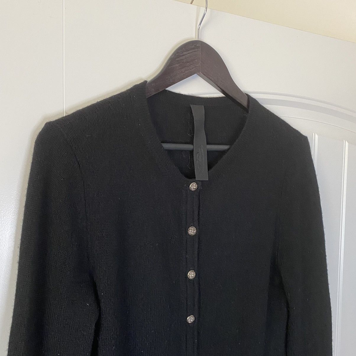 Chrome Hearts Chrome Hearts Black Cashmere Back Cross Patch Line Cardigan Size US S / EU 44-46 / 1 - 12 Thumbnail