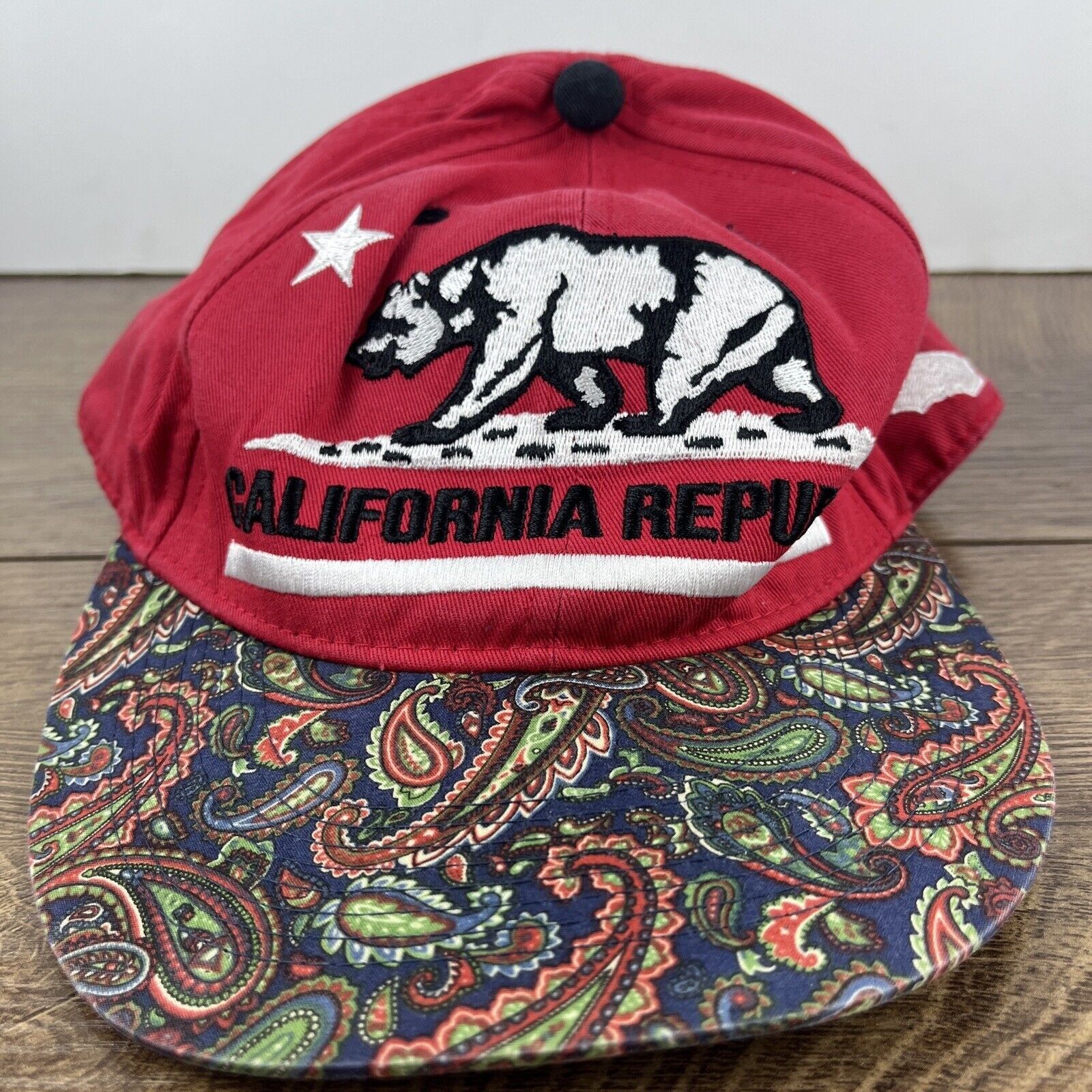 Other California Republic Hat Red Cali Bear Red Hat Adjustable Sna Size ONE SIZE - 5 Thumbnail