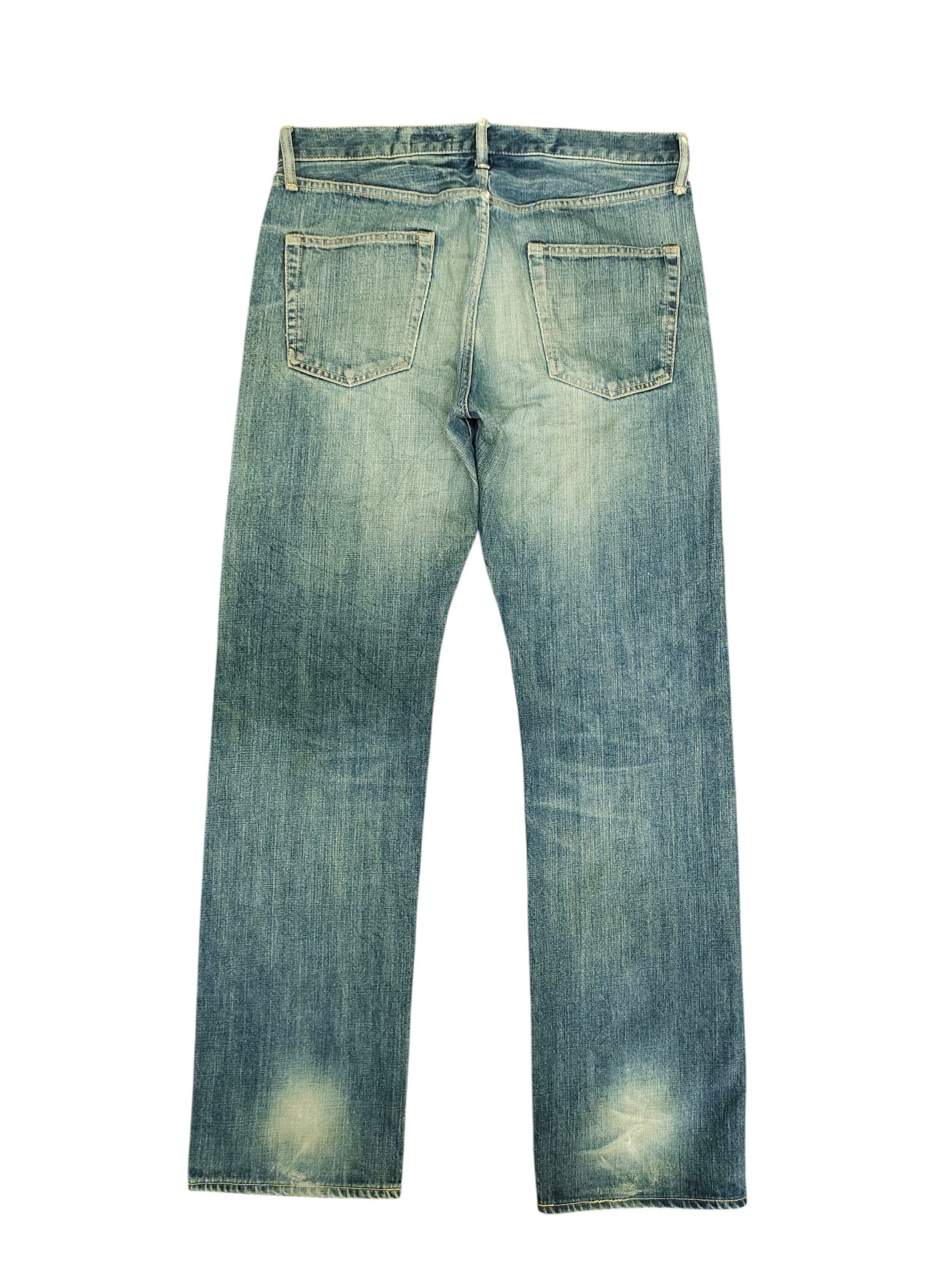 Kapital Quadro Japan Jeans - Clawmark Distress Faded Denim Size US 32 / EU 48 - 8 Thumbnail