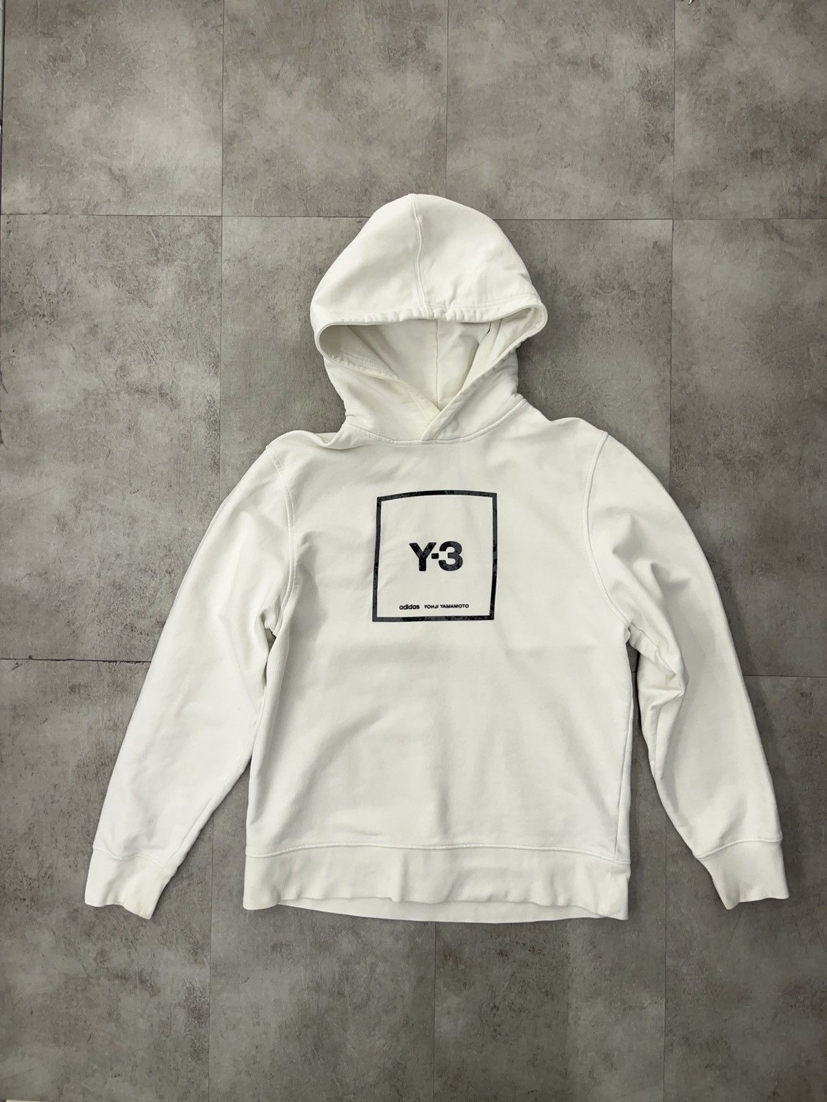 Y-3 Y-3 Yohji Yamamoto Box Logo Hoodie White M Size US M / EU 48-50 / 2 - 1 Thumbnail