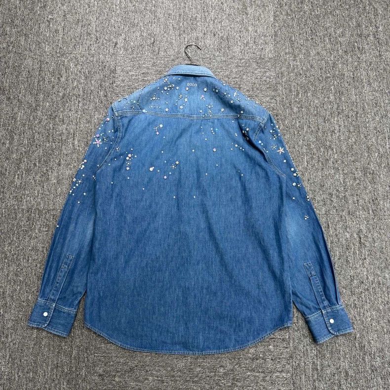 Gucci Gucci Rhinestone wash to make old denim shirts Size M / US 6-8 / IT 42-44 - 5 Thumbnail