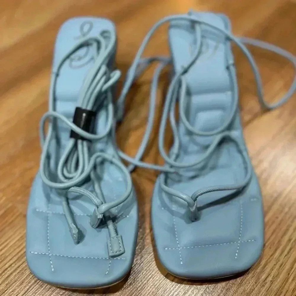 Sam Edelman Sam Edelman Fae Sky Blue Leather Sandal NWT Size US 10 / IT 40 - 6 Thumbnail
