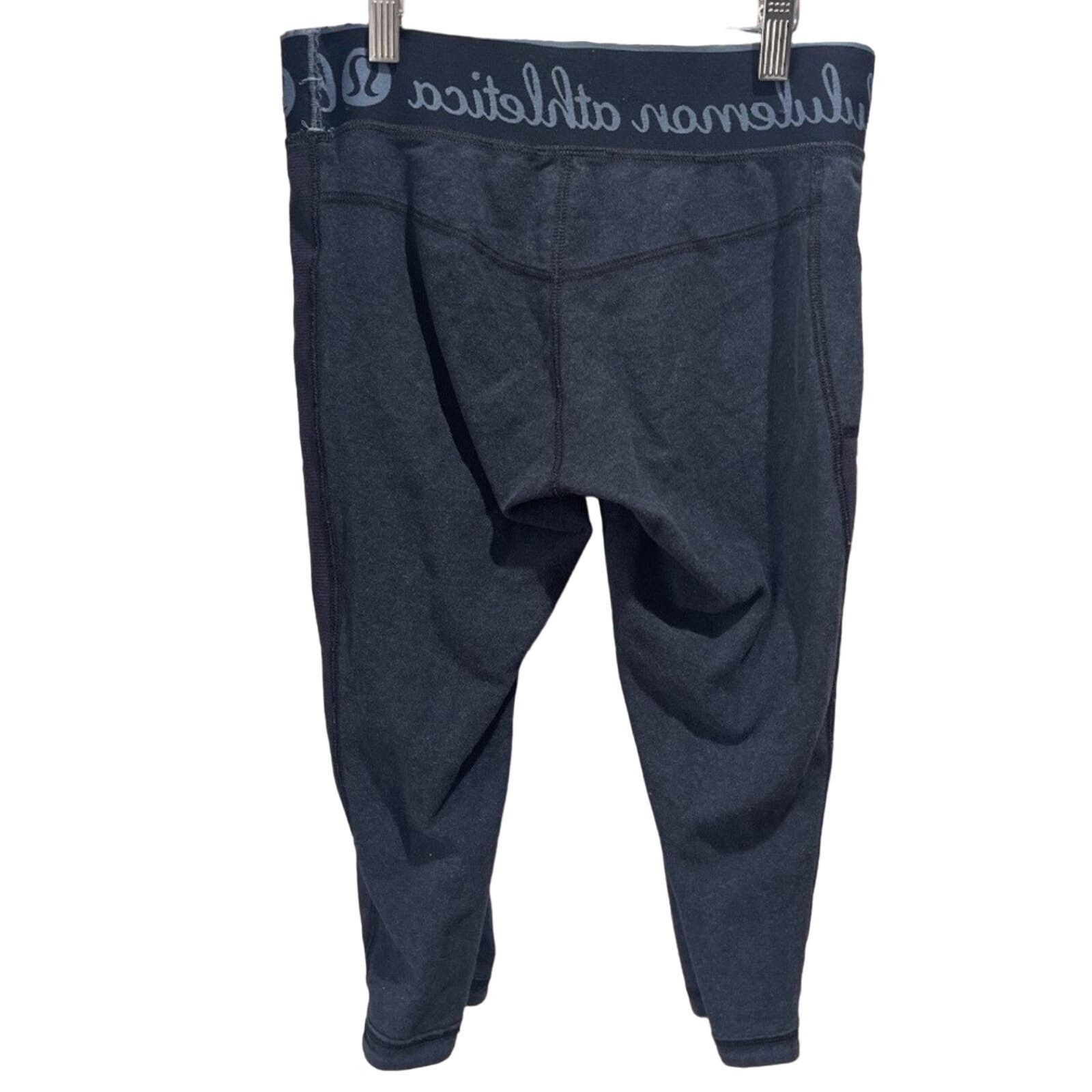 Lululemon LULULEMON Training Logo Elastic Waistband Crop Leggings Sz 8 Size 30" / US 8 / IT 44 - 2 Thumbnail