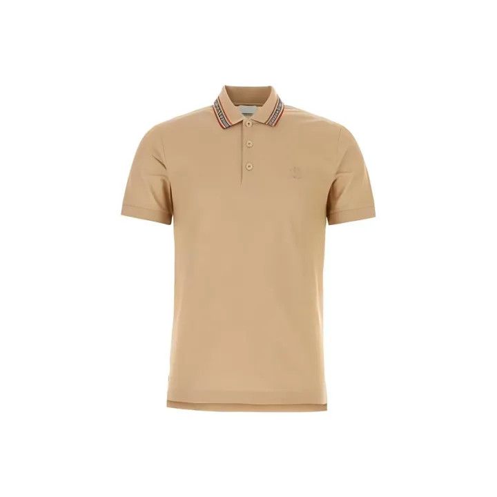 Burberry Burberry Tan Short Sleeve Polo Shirt Size US L / EU 52-54 / 3 - 1 Thumbnail