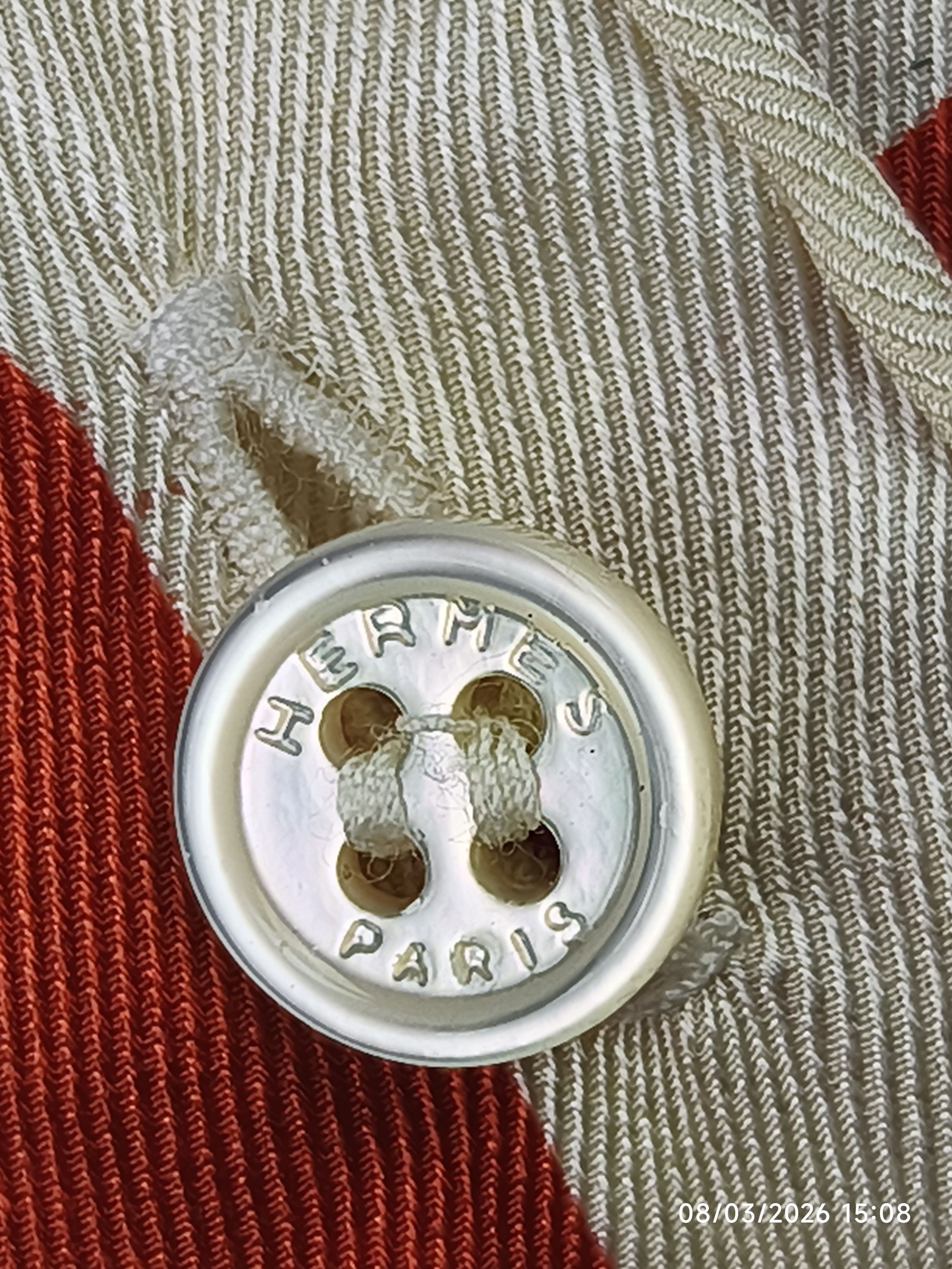 Hermes Hermes gaultier era - op'H - split sleeve - silk button up Size XS / US 0-2 / IT 36-38 - 10 Thumbnail