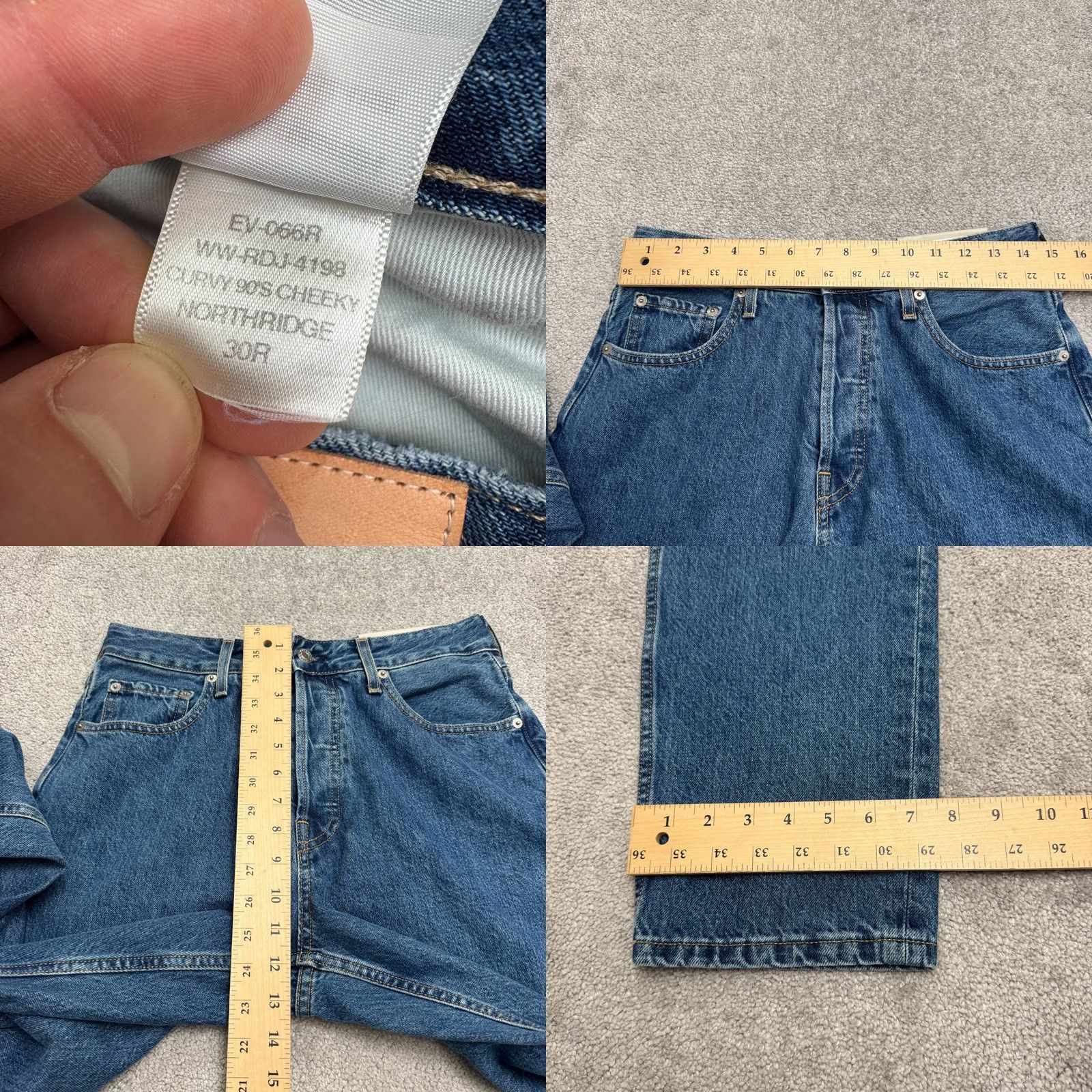 Everlane Everlane The Curvy 90s Cheeky Straight Jean Jeans 30 Blue Denim NWT 100% Cotton High Rise Adult Womens Regular 5-Pocket City Streetwear Vintage No Size 30" / US 8 / IT 44 - 9 Thumbnail