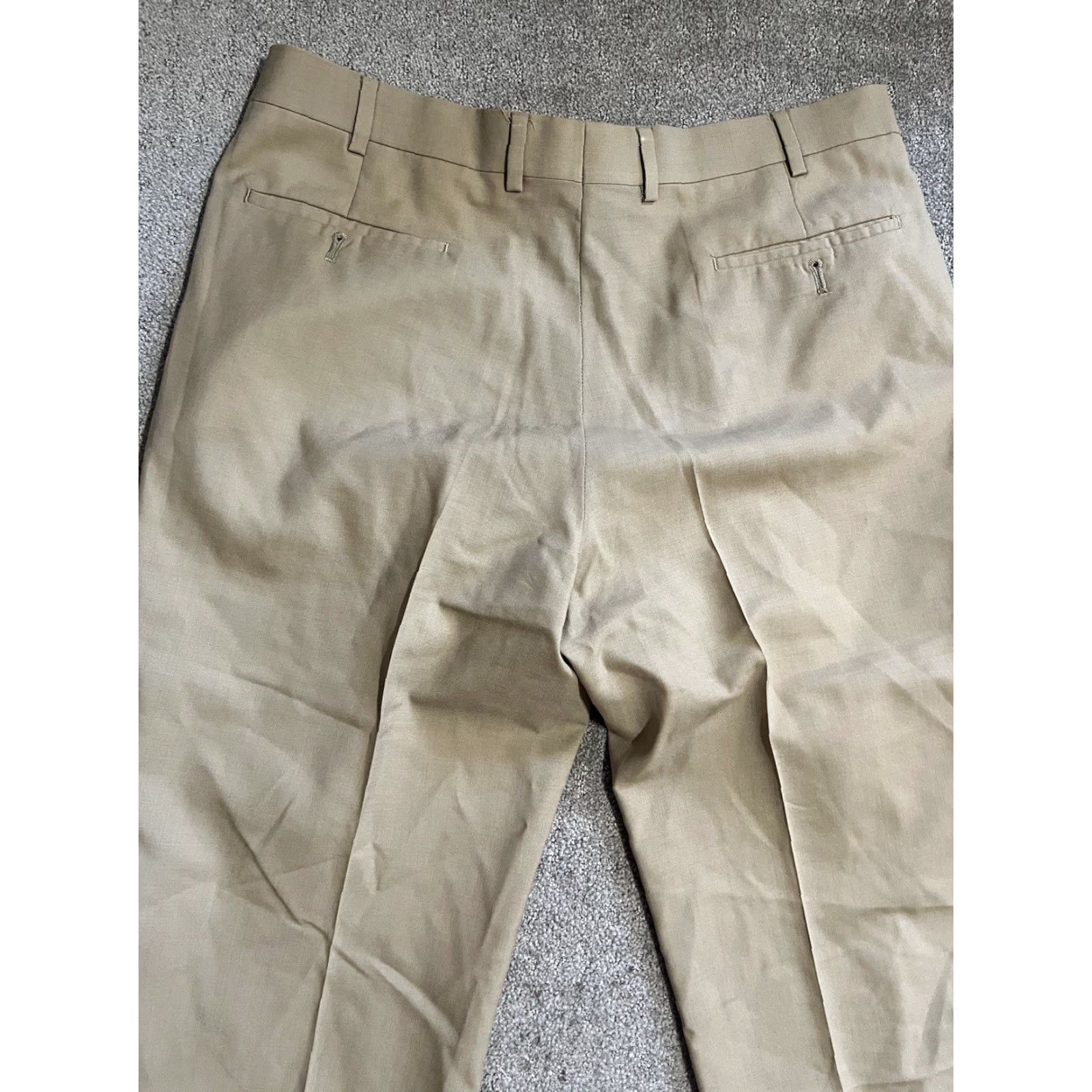 Ralph Lauren VINTAGE Ralph Lauren Men Pants Dress Knitted Wool Pleated 36x29 Beige Brown 90s Size US 36 / EU 52 - 4 Thumbnail