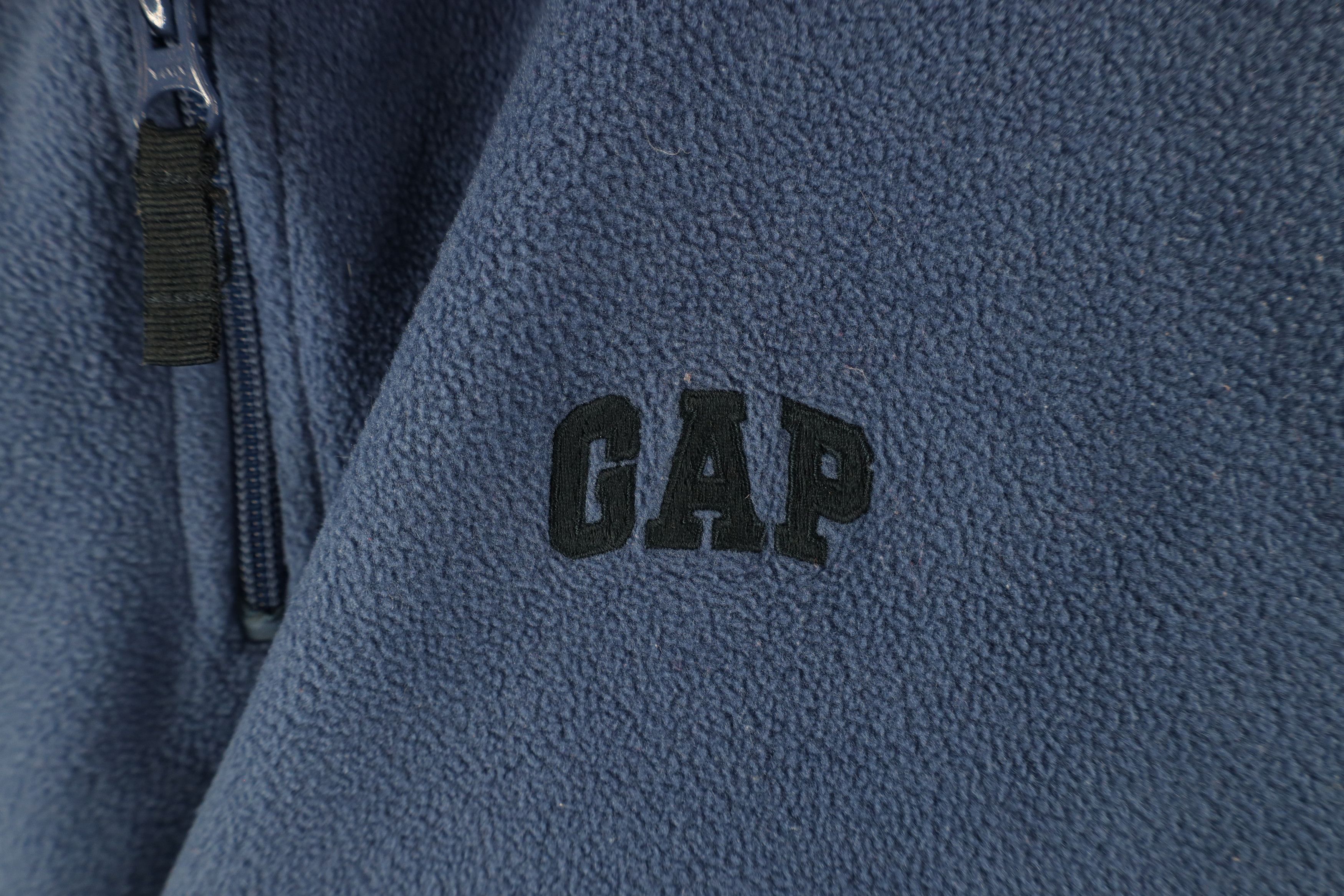 Gap × Vintage Vintage Gap Spell Out Block Letter Half Zip Fleece Sweater Size US XL / EU 56 / 4 - 4 Thumbnail