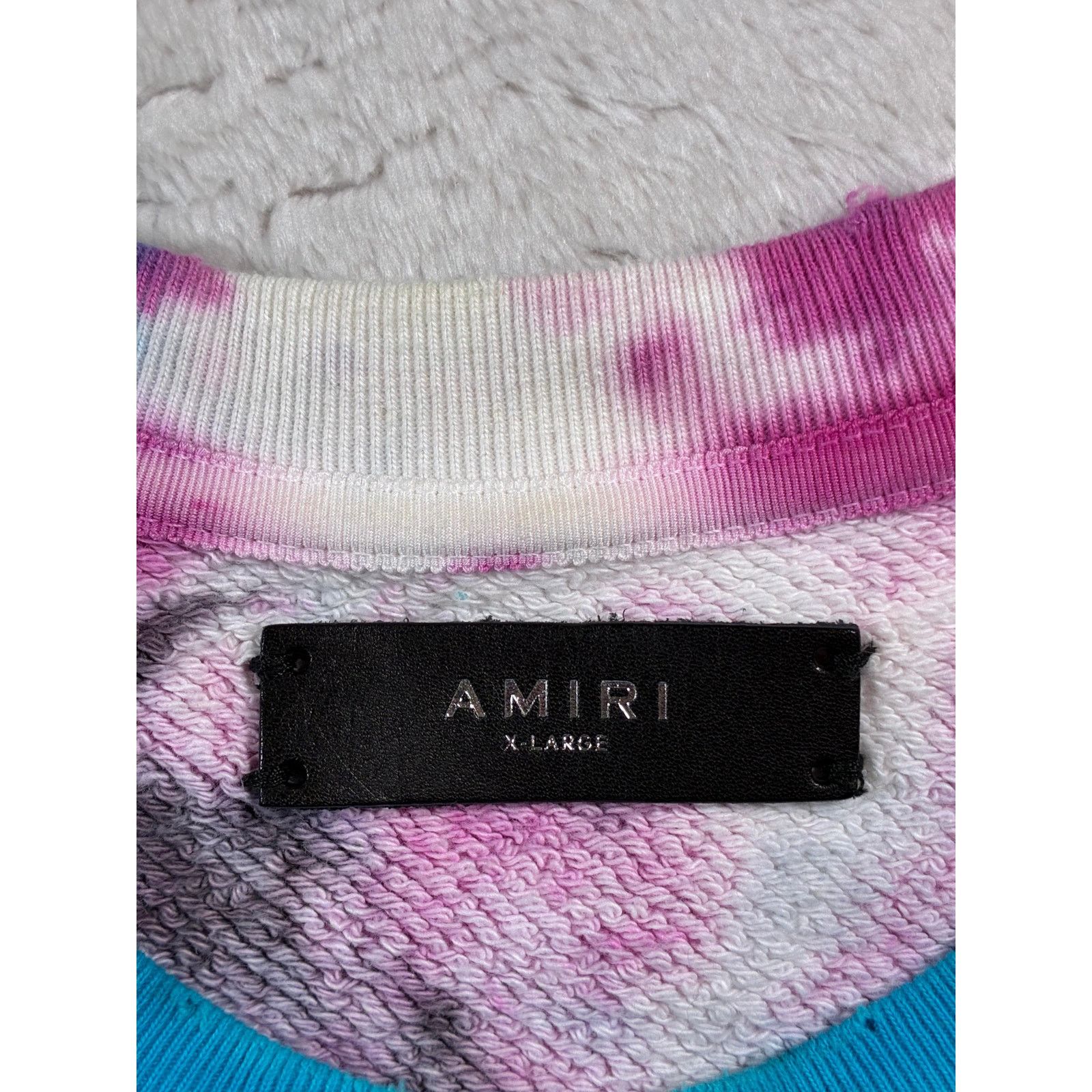 Amiri Amiri Skull Distressed Purple & Blue Tie Dye Crewneck Size US XL / EU 56 / 4 - 5 Thumbnail