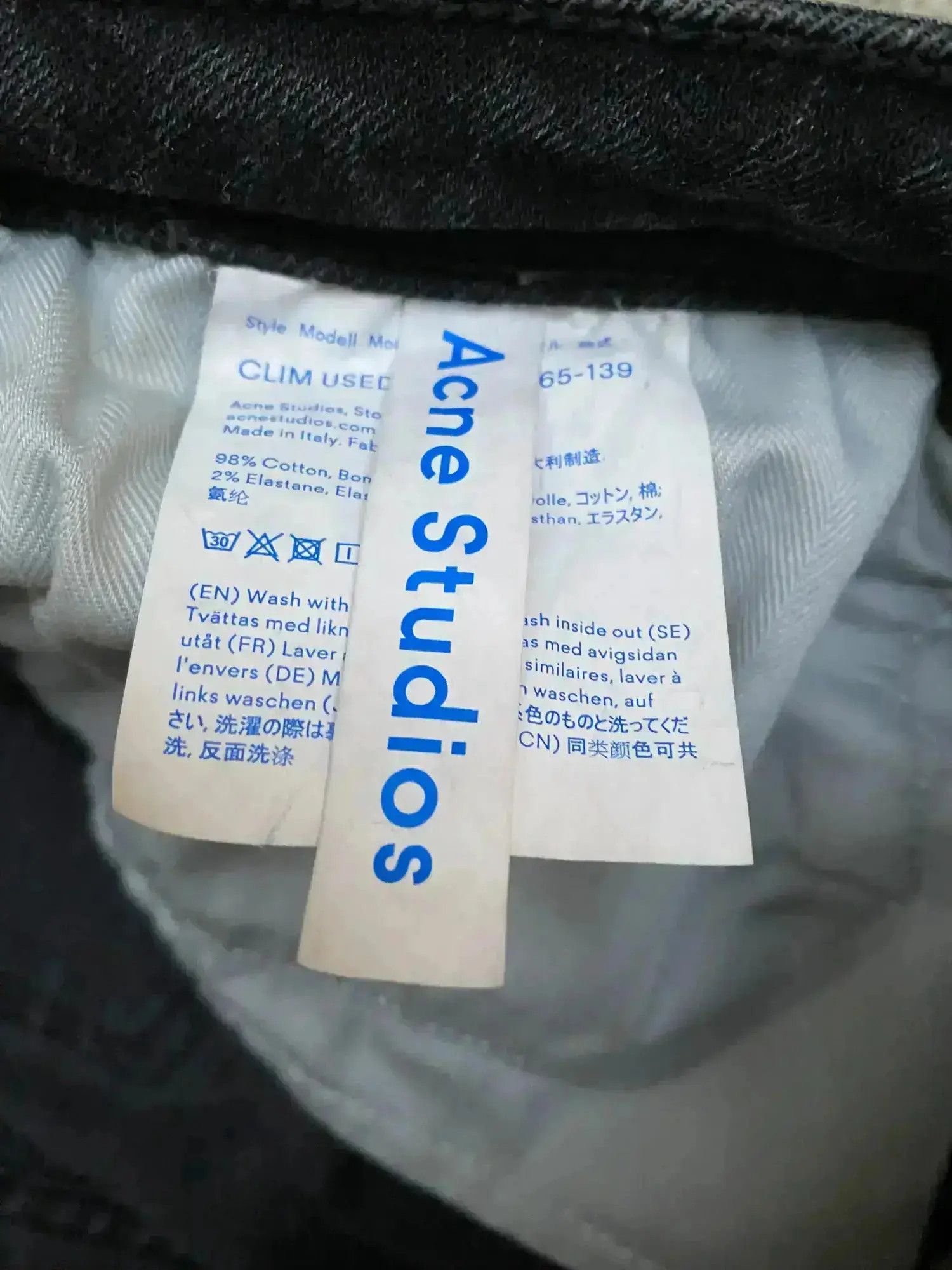Acne Studios Acne Studios Bla Blå Konst Clim Used BLK size 27 32 Size 27" / US 4 / IT 40 - 6 Thumbnail