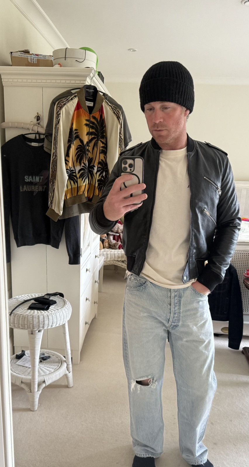 Saint Laurent Paris FW19 Saint Laurent multi zip leather bomber teddy jacket 46 Size US S / EU 44-46 / 1 - 9 Thumbnail