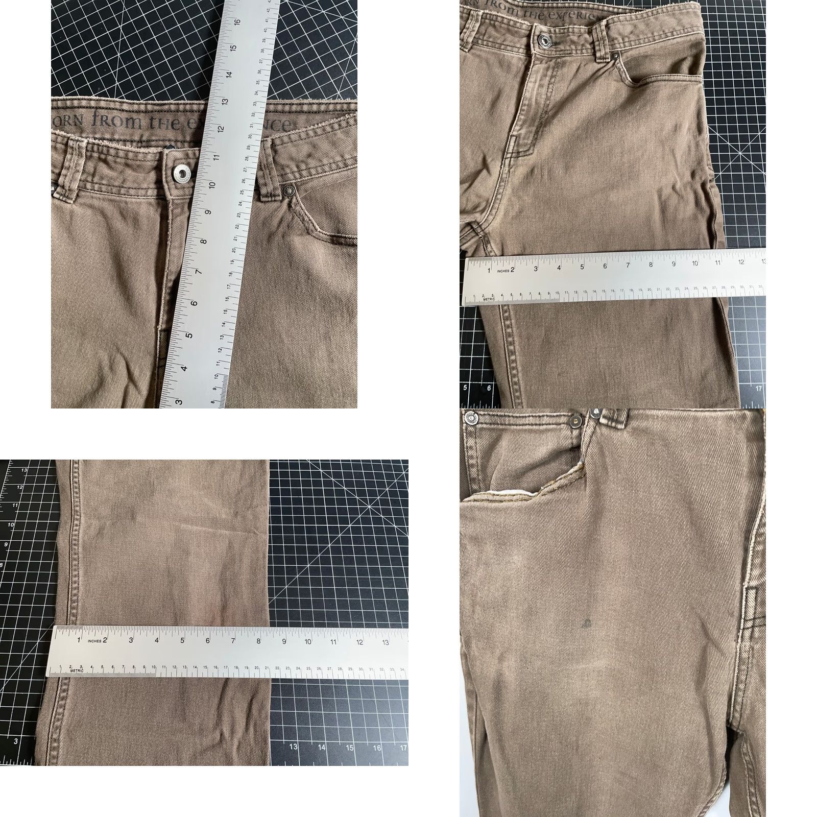Edwin prAna Jeans Men's 34 x 28 Brown Slim Fit Cotton Stretch Denim 5-Pocket Design Straight Hipster Retro Jeans Mens Size US 34 / EU 50 - 8 Thumbnail
