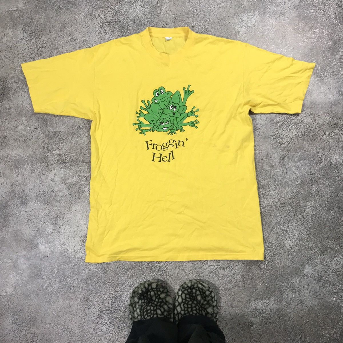 Vintage Vintage Y2K Sun Faded Graphic Tee Frog Humor Streetwear XXL Size US XXL / EU 58 / 5 - 1 Thumbnail