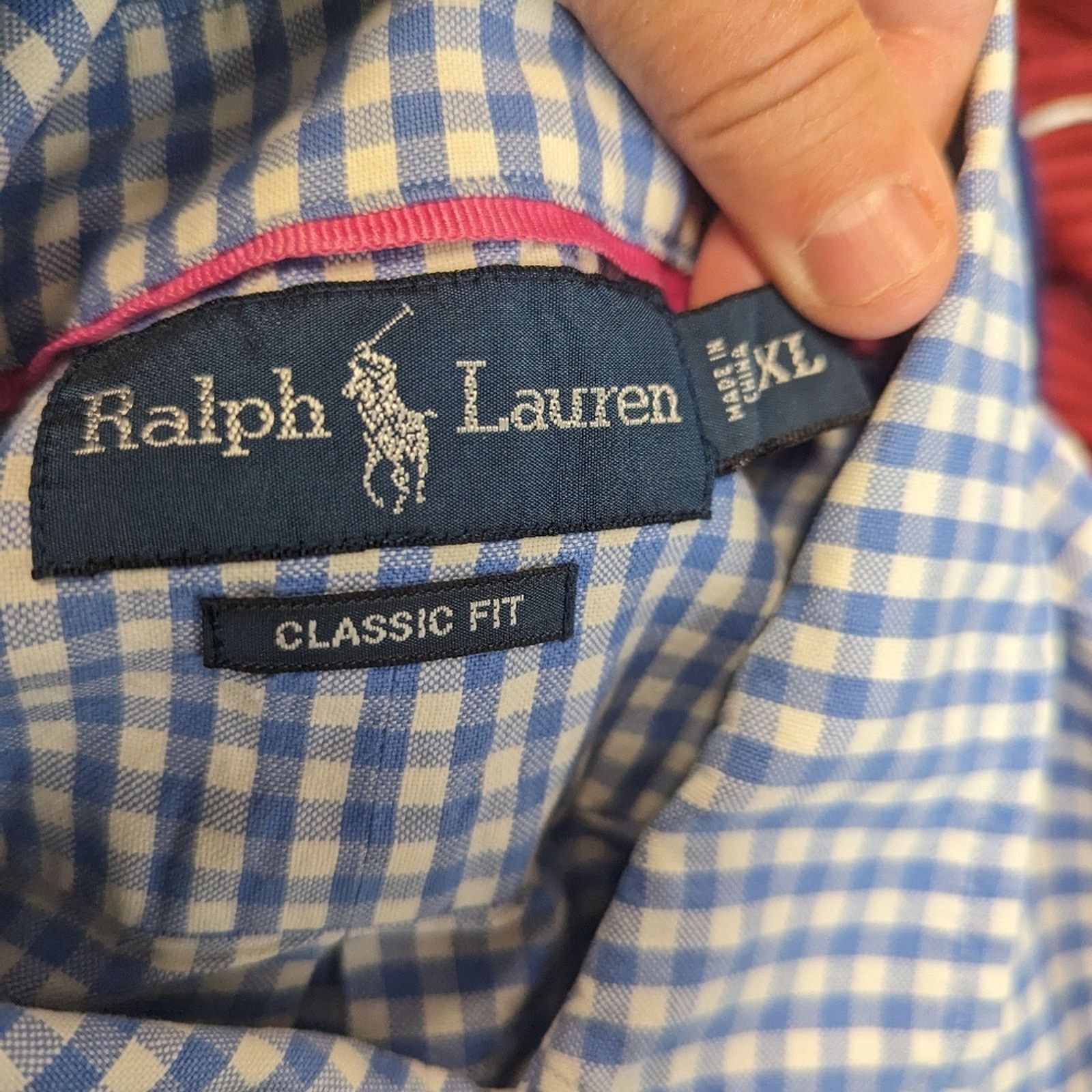 Ralph Lauren Ralph Lauren Mens Classic Fit Gingham Oxford Shirt / XL Size US XL / EU 56 / 4 - 5 Thumbnail