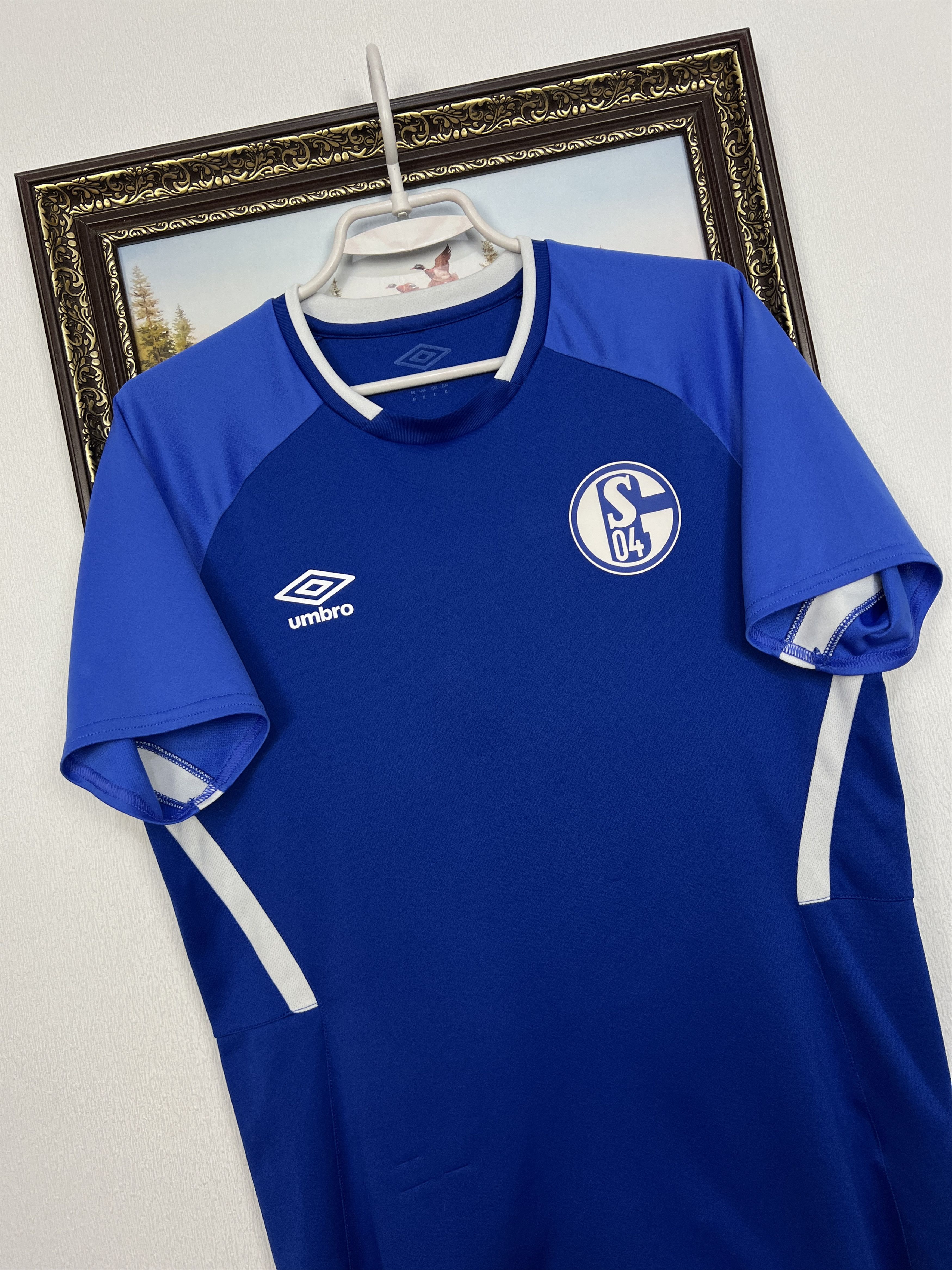 Umbro Umbro FC Schalke 04 Football Train Shirt Soccer Blue Jersey Size US M / EU 48-50 / 2 - 4 Thumbnail