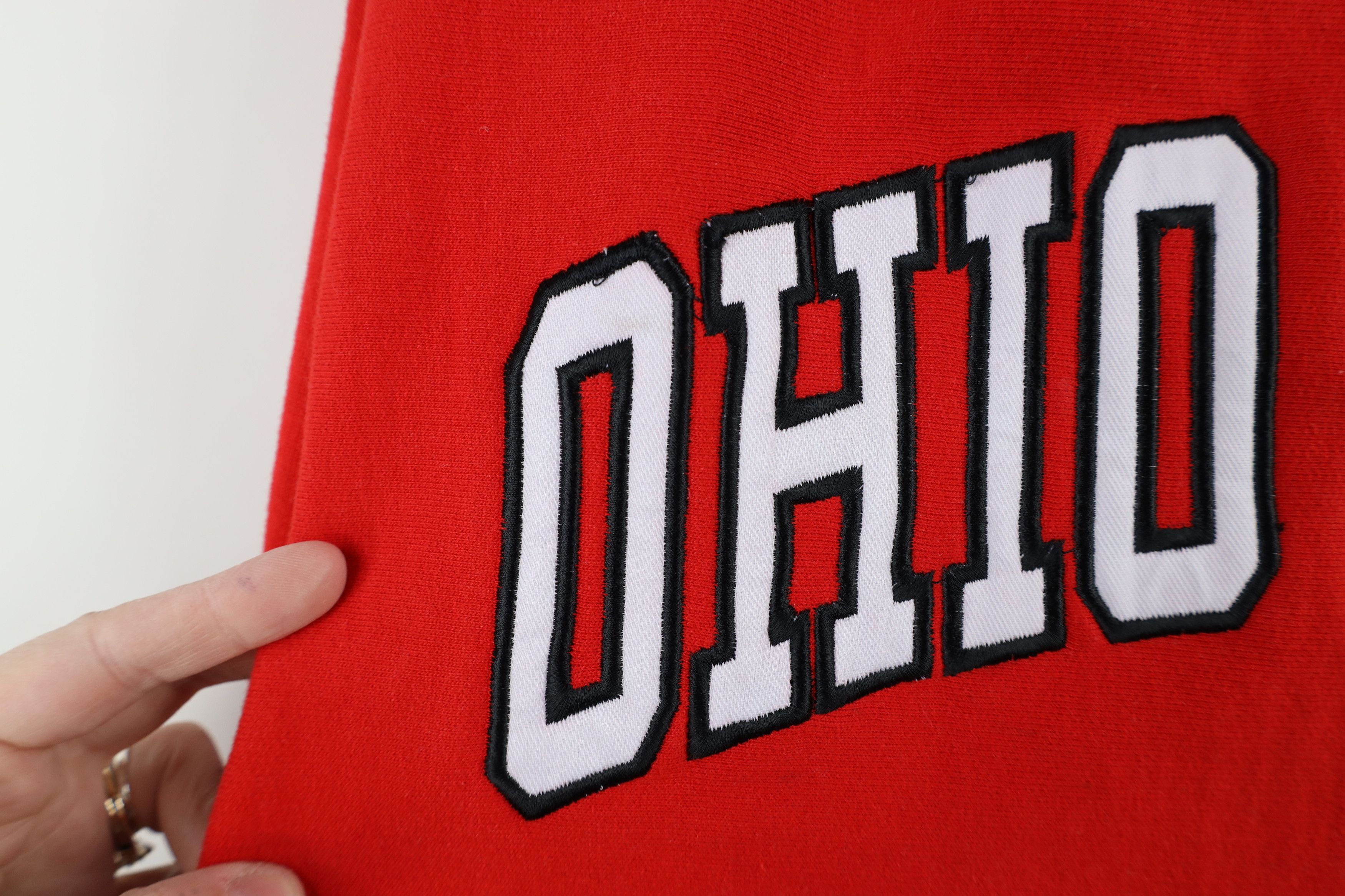 Vintage Vintage 90s Ohio State University Crewneck Sweatshirt Red Size US L / EU 52-54 / 3 - 5 Thumbnail