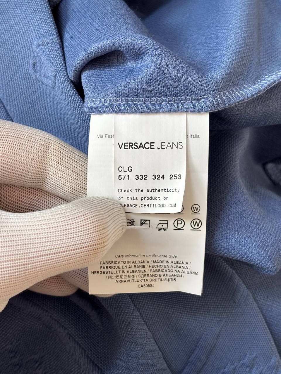 Versace Jeans Couture Versace Jeans monogram men sweatshirt blue Size US M / EU 48-50 / 2 - 9 Thumbnail
