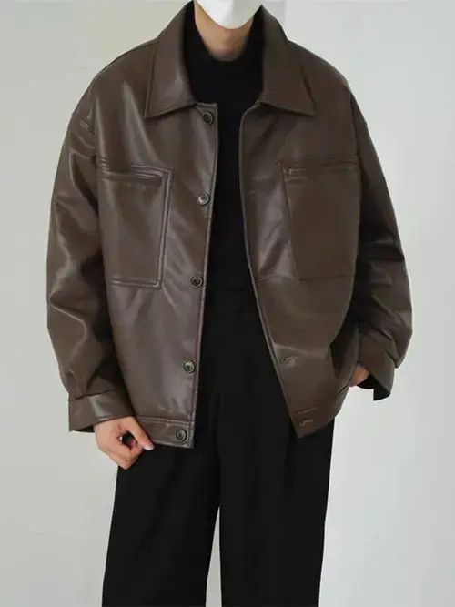 Other Korean fashion retro faux leather jacket Size US M / EU 48-50 / 2 - 2 Thumbnail