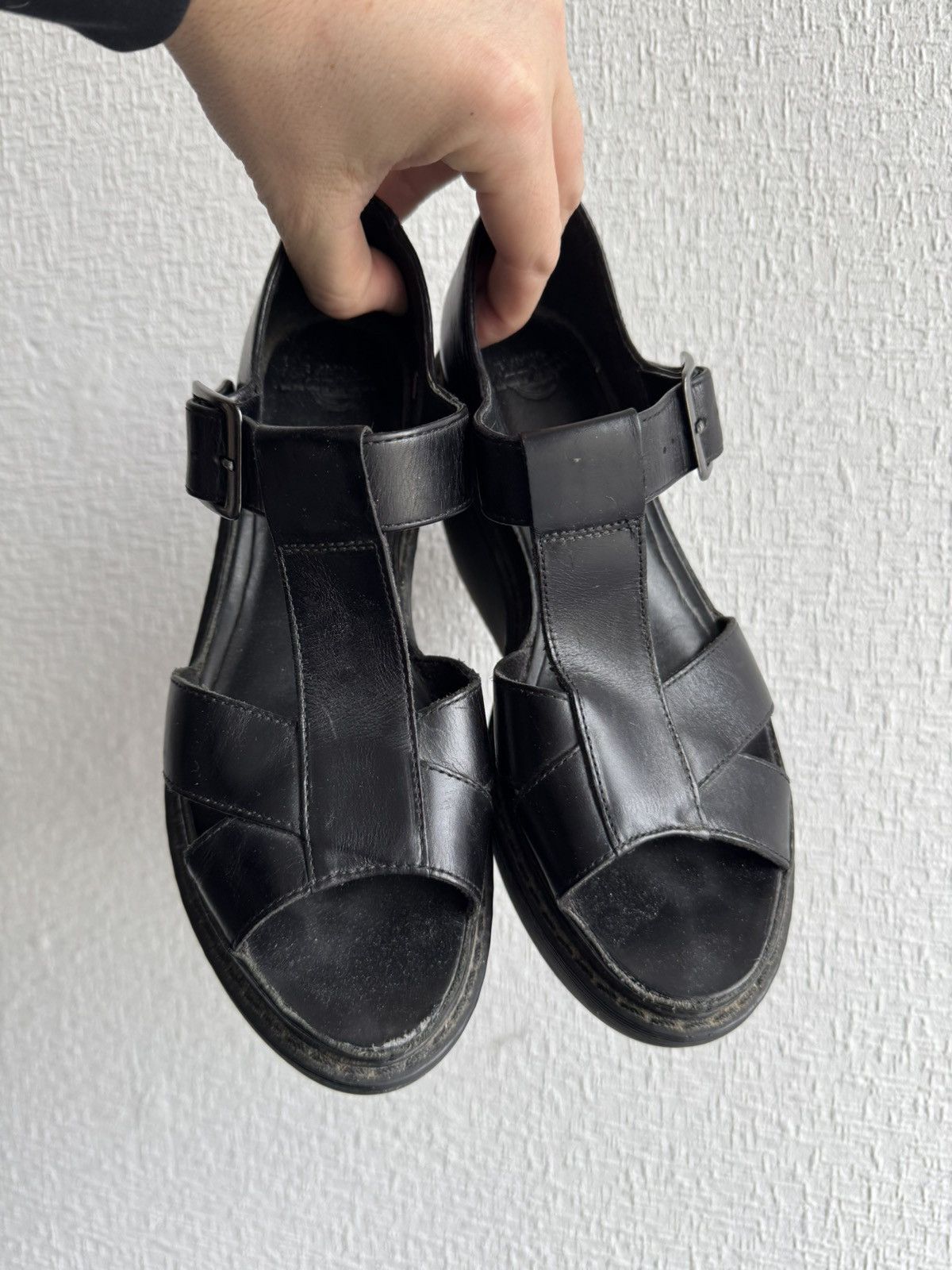 Dr. Martens × Vintage Vintage Dr Martens heels black Avant Garde Ghotic shoes Size US 6 / IT 36 - 4 Thumbnail