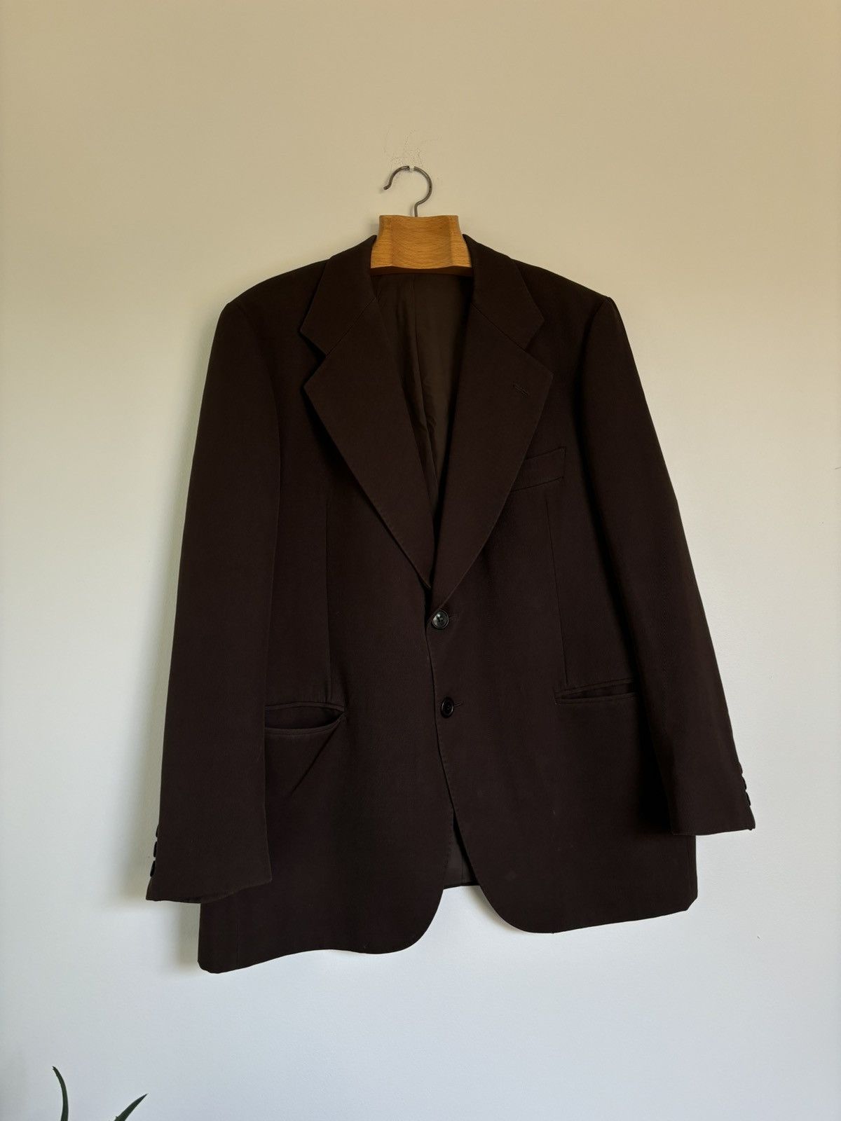 Vintage 1960s Vintage Suit Jacket Brown Blazer Jacket Made in Italy Size 38R - 11 Thumbnail
