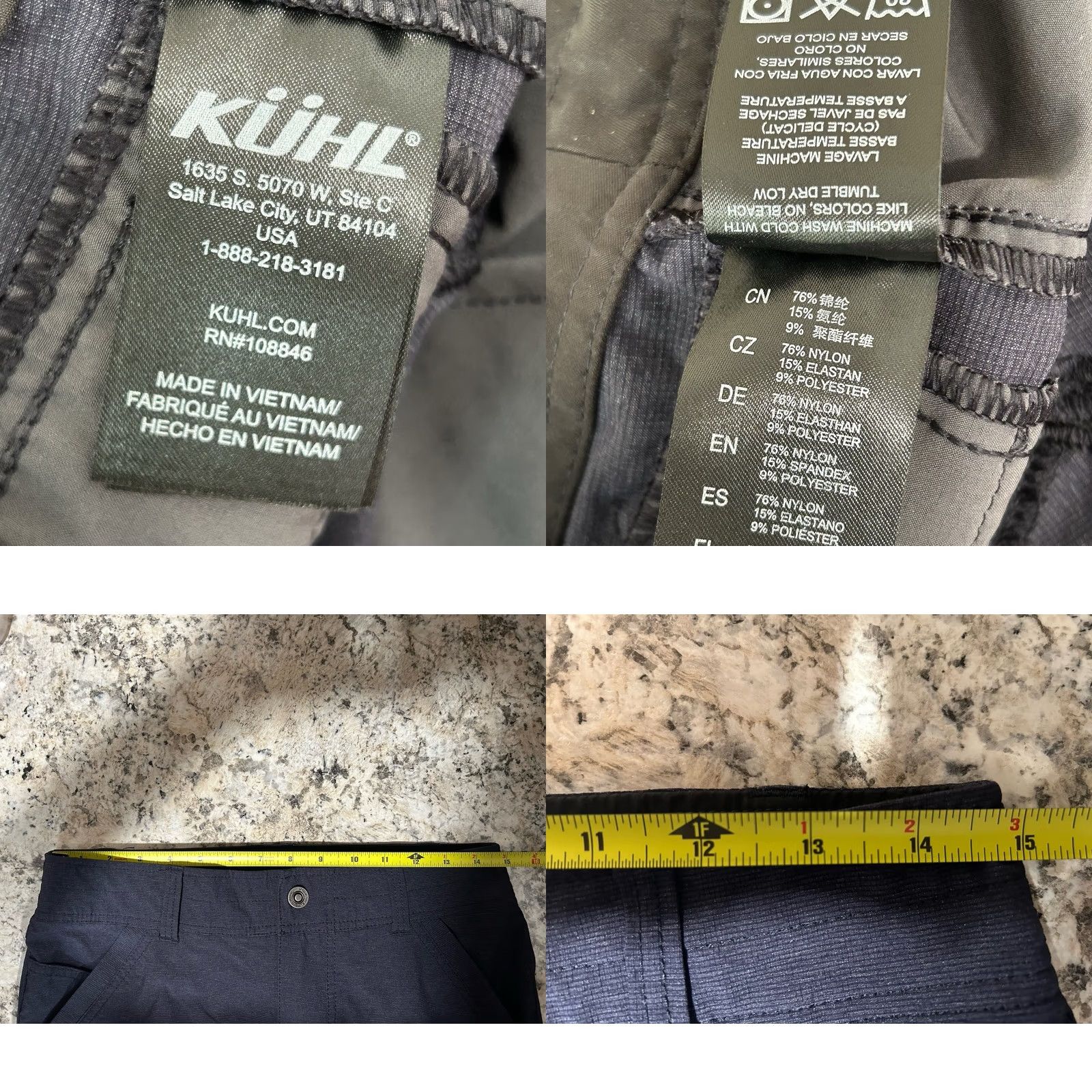 Vintage Kuhl DECEPTR Pant In Blue Mens 29x31 Chino Zip Pocket UV Protection Media Pocket Pockets Tapered Regular Rise 10-12in Knit Nylon Blend Width Slim Fit Size US 29 - 8 Thumbnail