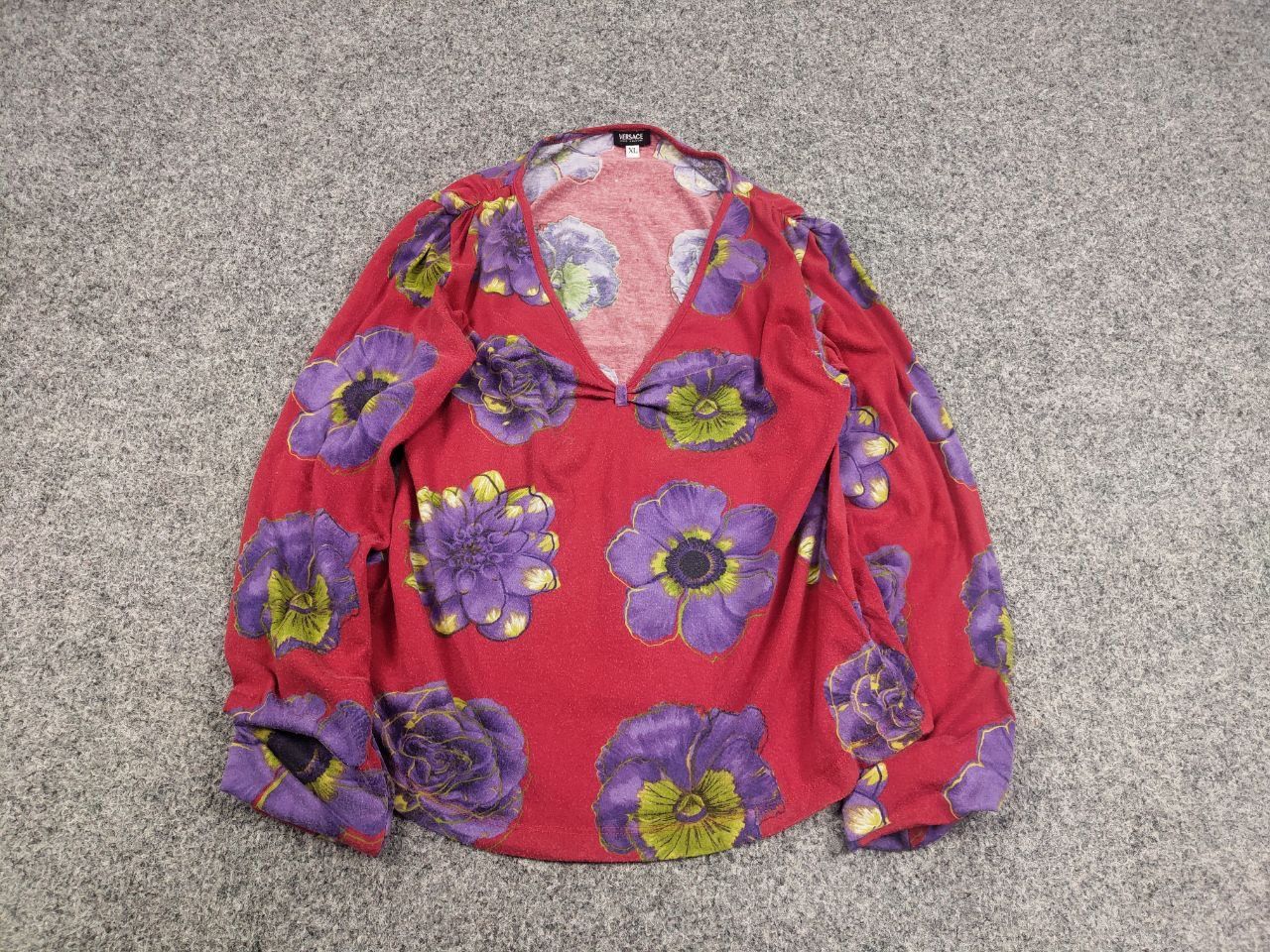 Versace Jeans Couture Vintage 90's Versace Couture cutout chek long sleeve shirt Size L / US 10 / IT 46 - 2 Thumbnail