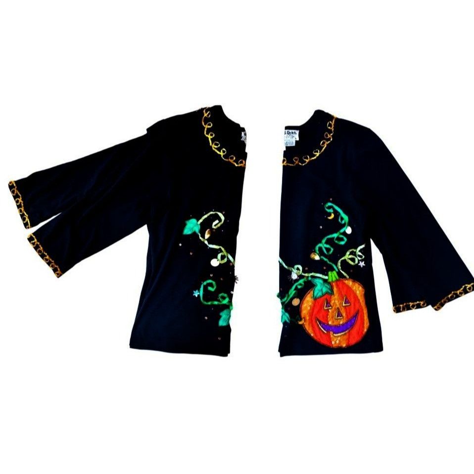 Other VTG Jack B Quick Jack O Lantern Top Small Halloween Black Size S / US 4 / IT 40 - 8 Thumbnail