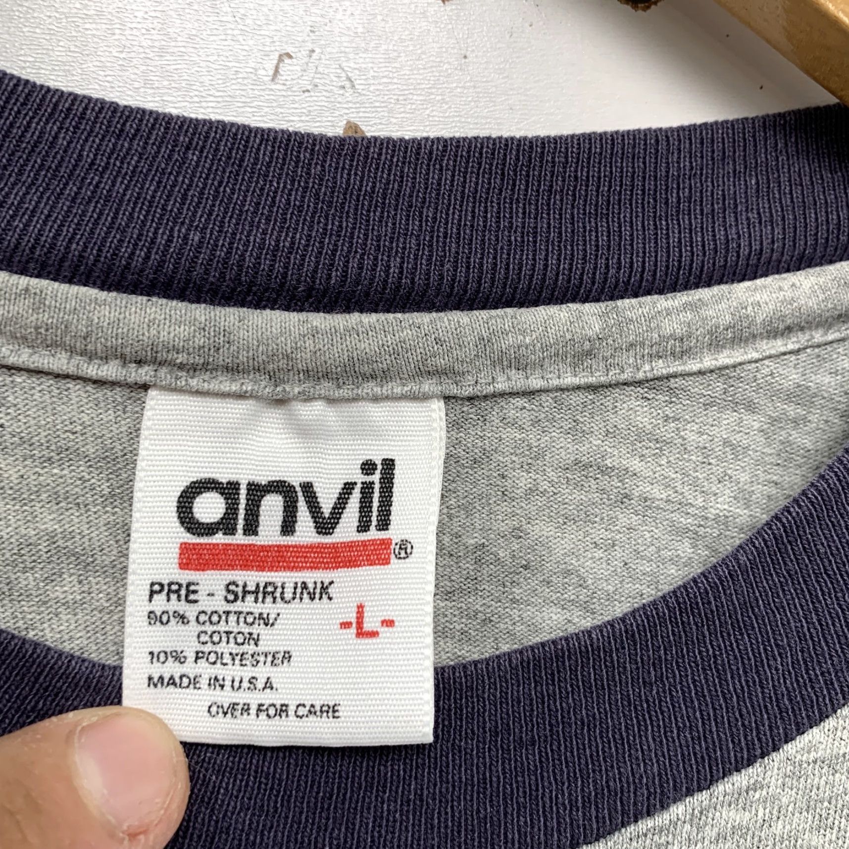 Anvil VINTAGE Dave Matthews Band Shirt Large Adult L Gray 90s Music Band Graphic Print Crew Neck USA Men's T‑Shirt Size US L / EU 52-54 / 3 - 4 Thumbnail